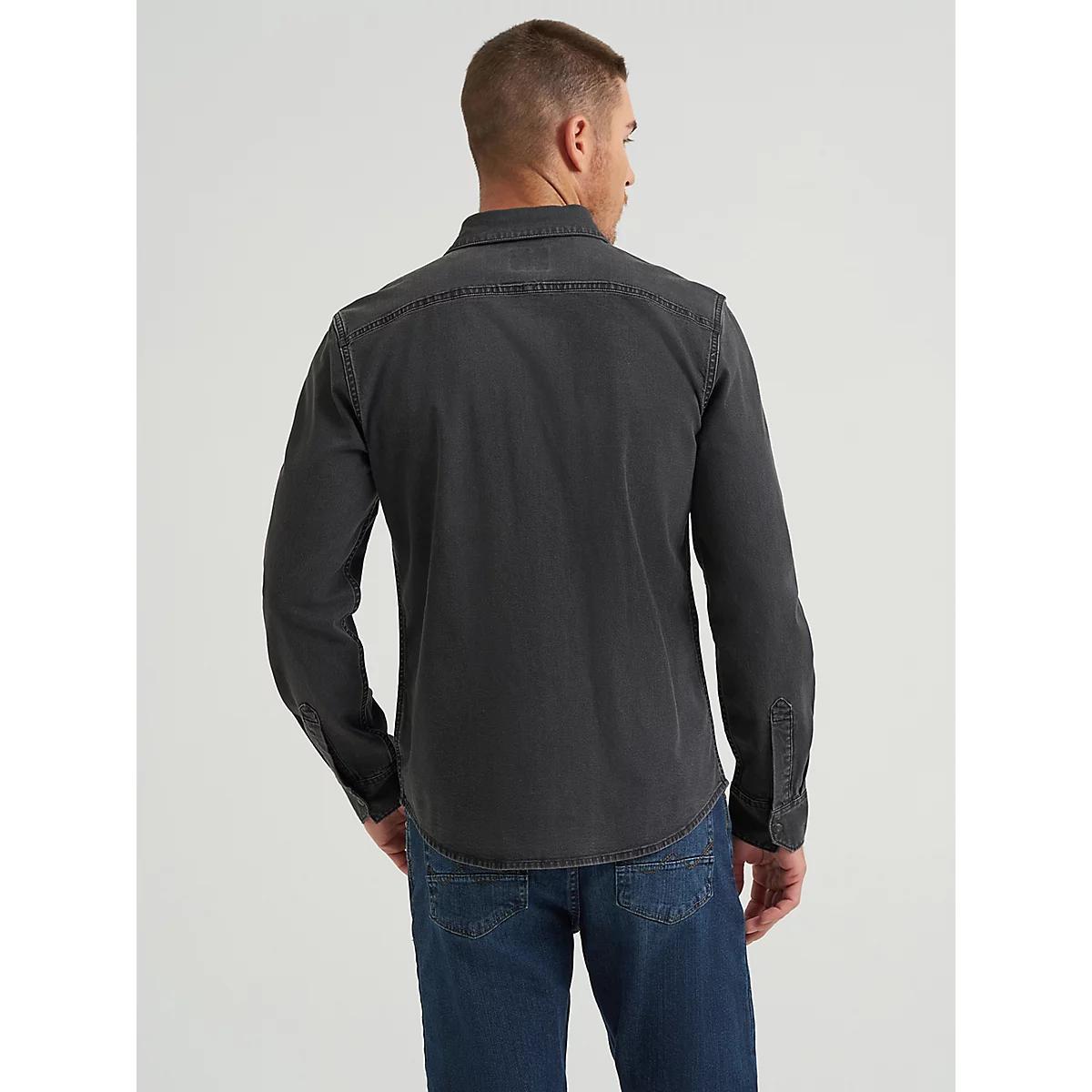 Men's Denim Western Snap Shirt Wash Product Image