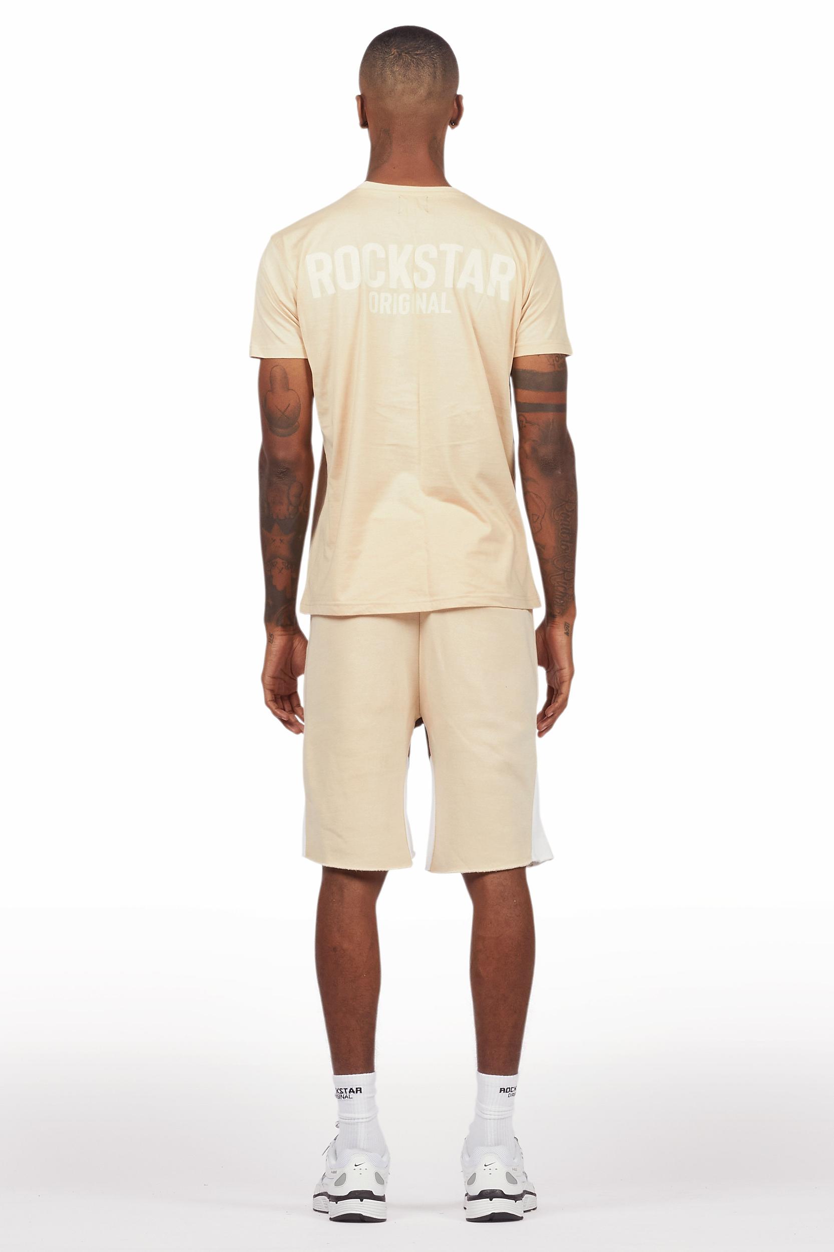Sana Beige Relaxed T-Shirt/Short Set Male Product Image