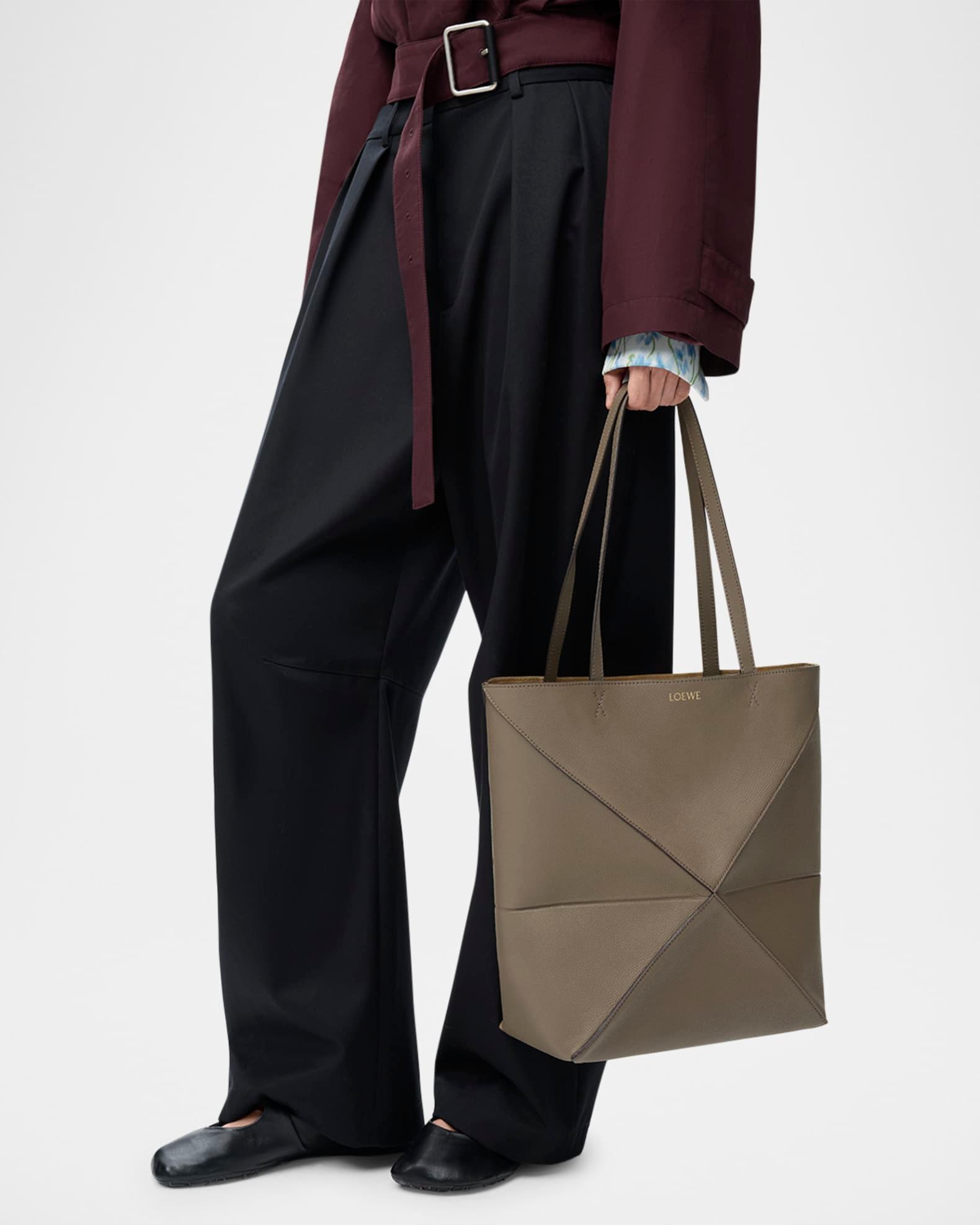 Puzzle Fold Medium Tote Bag in Soft Grained Leather Product Image
