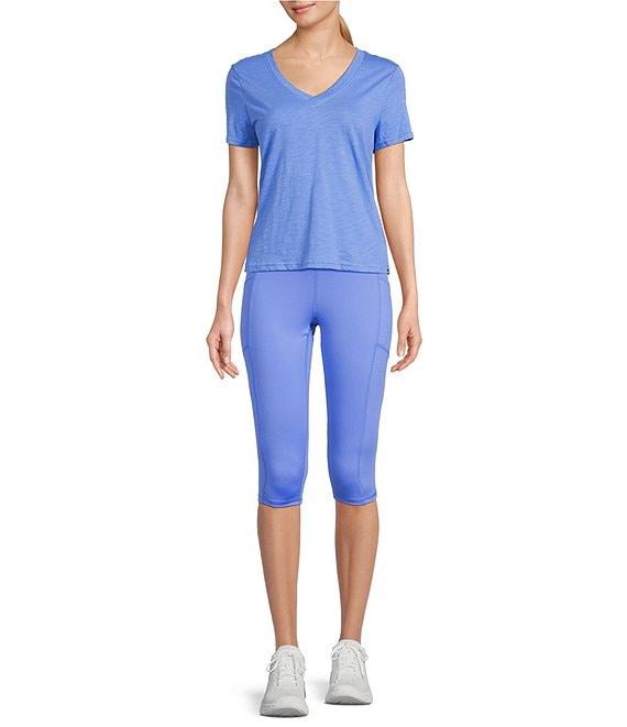 DKNY Sport by Donna Karen V-Neck Short Sleeve Slub Tee Product Image