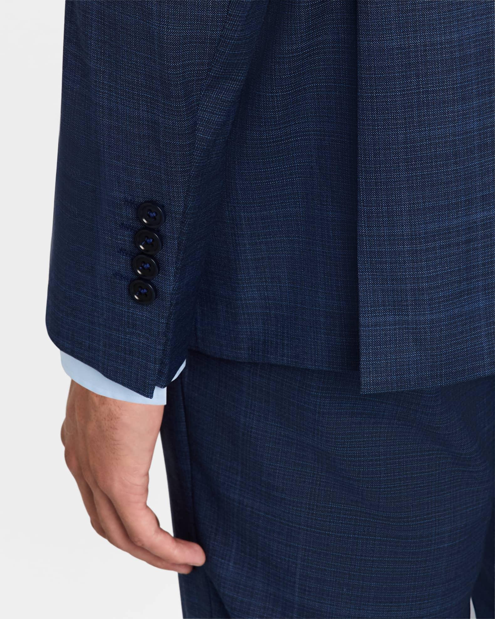 Men's Wool Stretch Windowpane Suit Product Image