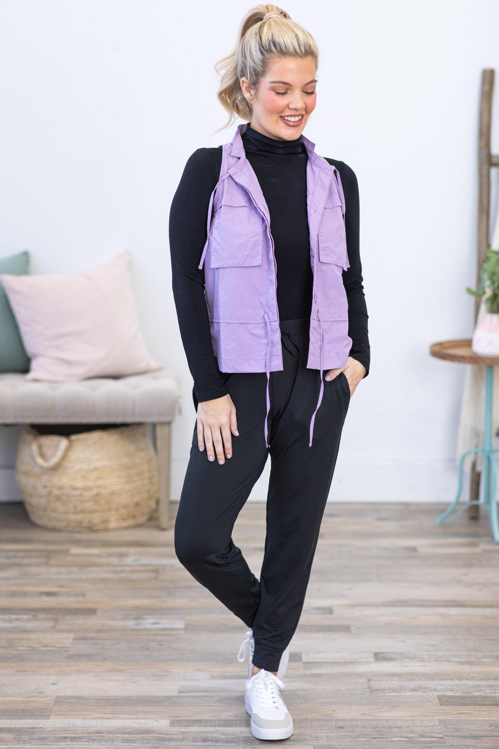 Lilac Nylon Cargo Vest Product Image