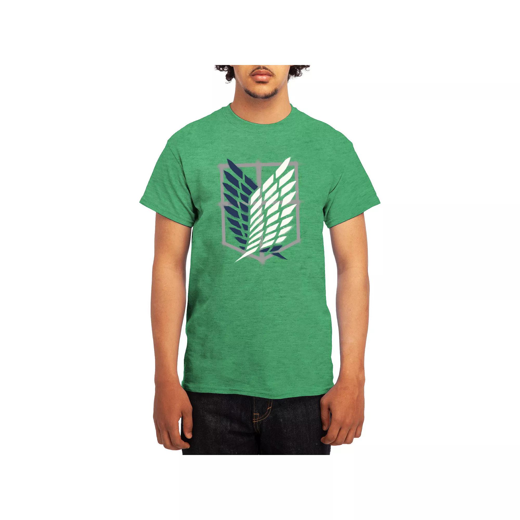 Men's Attack on Titan Battle Titans Full Color Graphic Tee, Size: XXL, Grey Red Product Image