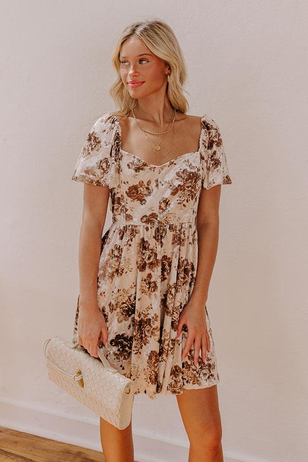 Swift And Chic Velvet Mini Dress Product Image