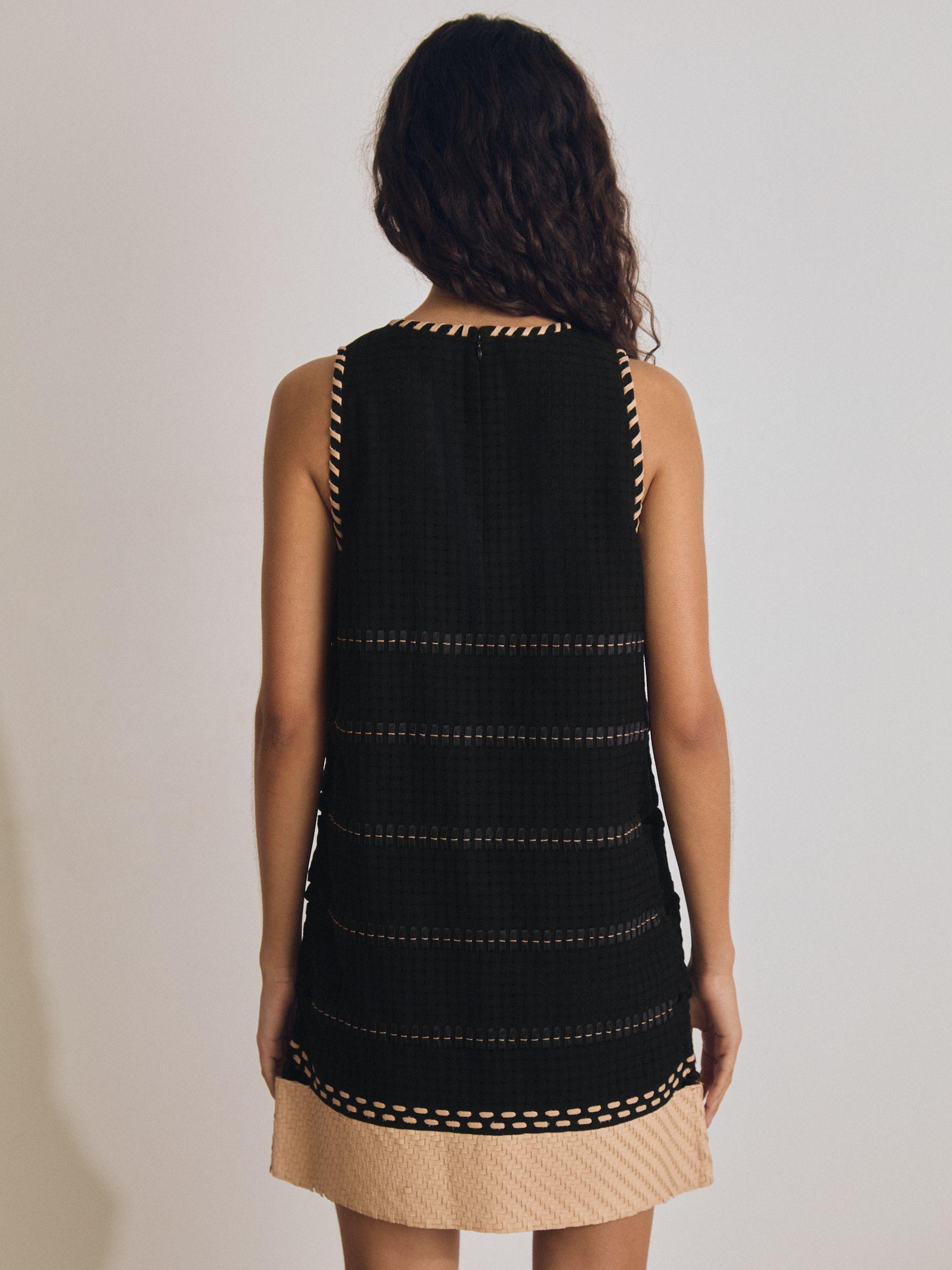 Atelier Cotton Whipstitch Mini Dress in Black Product Image