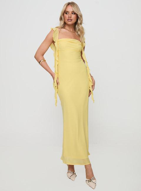 Lanai Maxi Dress Lemon Product Image