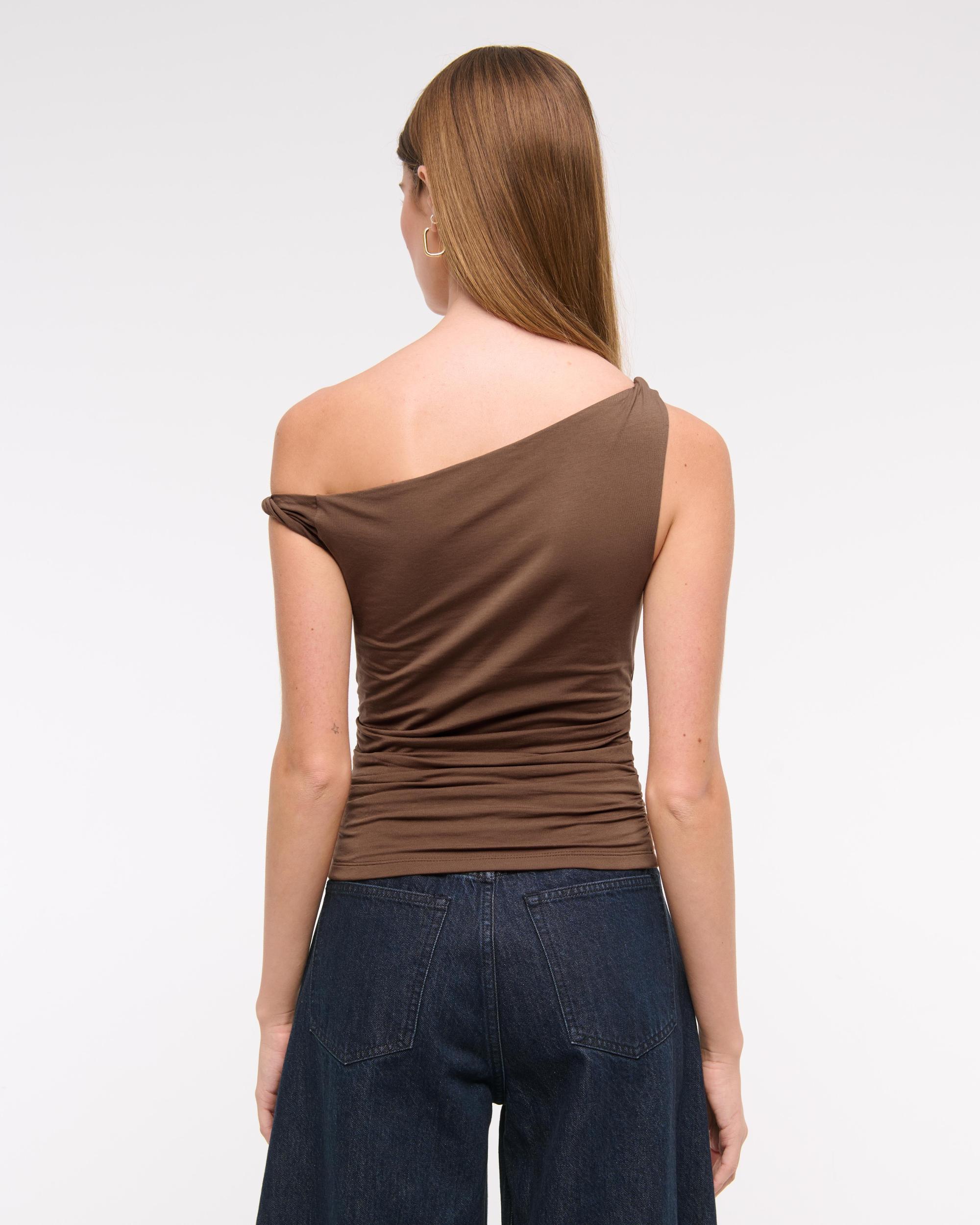 Asymmetrical Mesh Twist Top Product Image