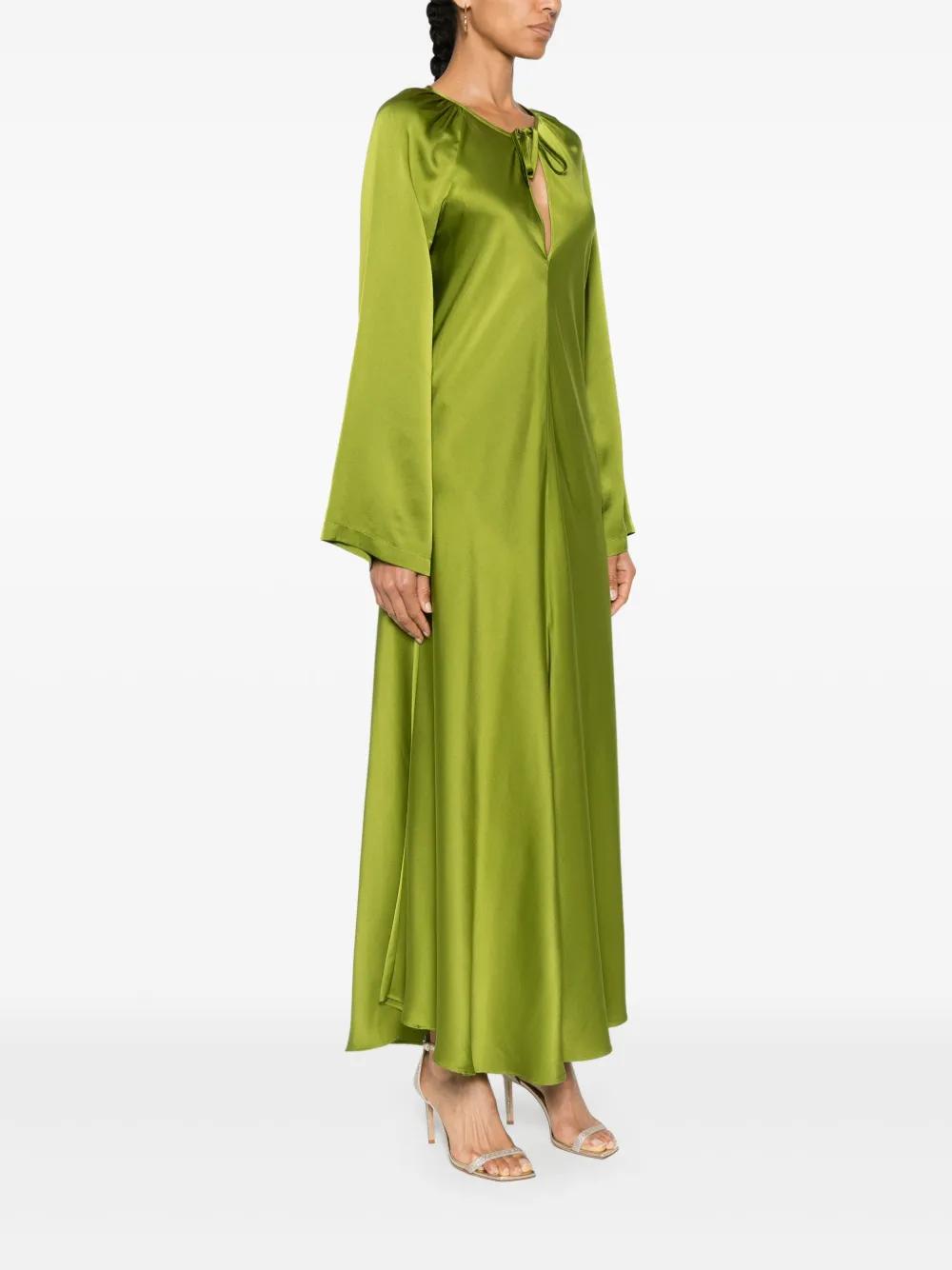keyhole-neck silk maxi dress Product Image