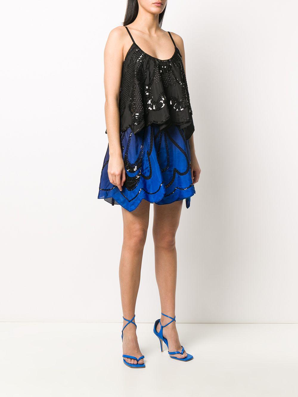 tiered embellished mini dress Product Image