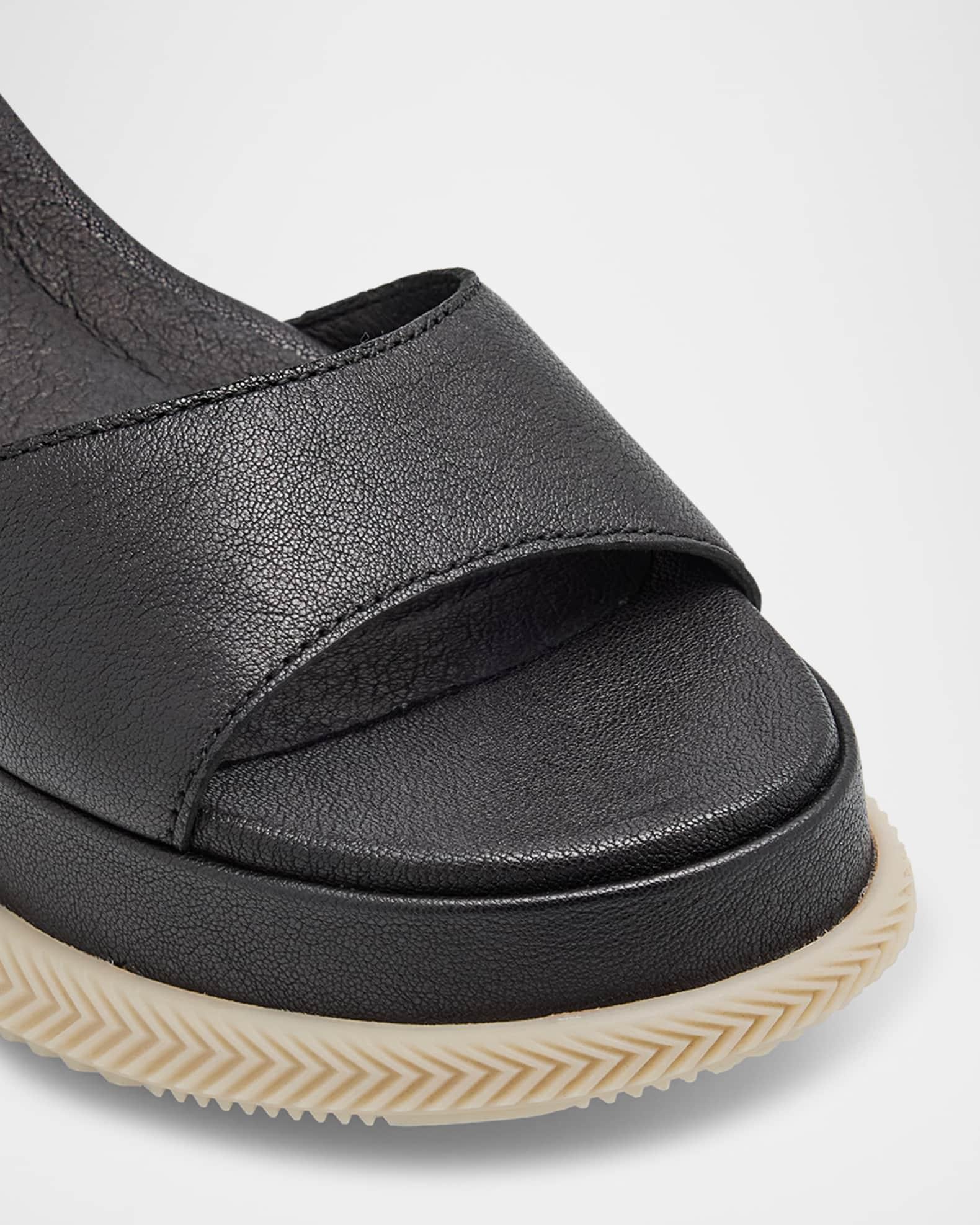 Ario Sporty Leather Wedge Sandals Product Image