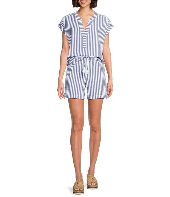 Tommy Bahama Frond Harbor Seersucker Short Sleeve Coordinating Top Product Image