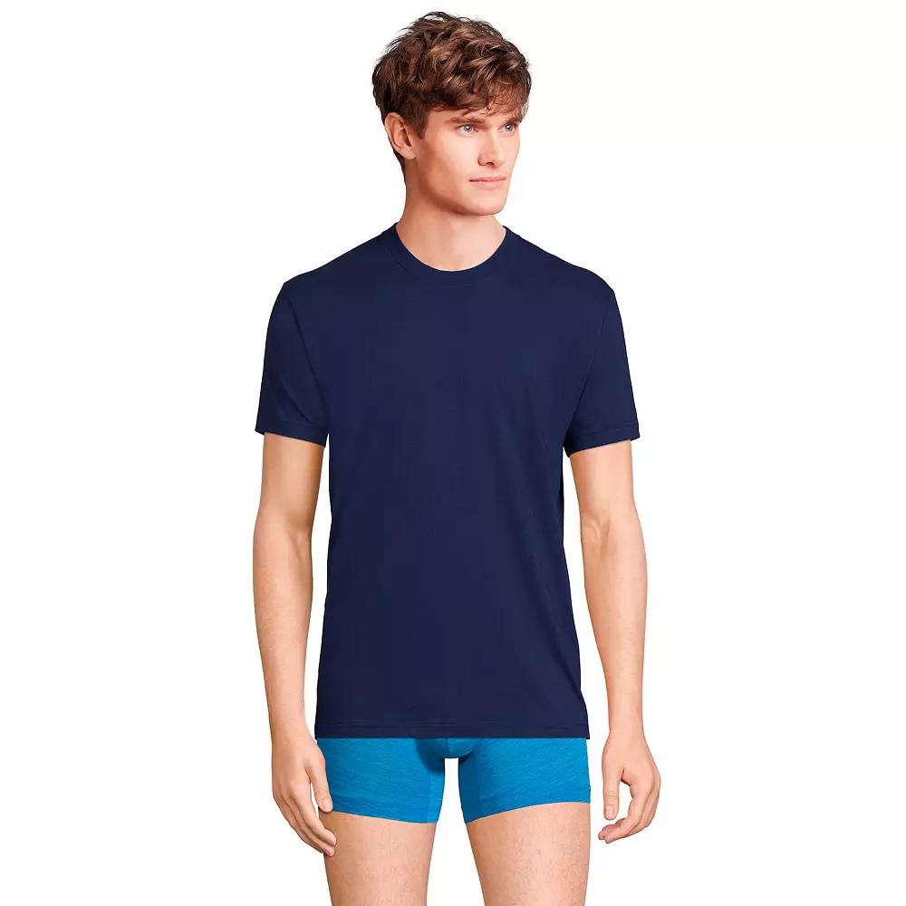 Men's Lands' End Crewneck 3-Pack Undershirt,  Product Image