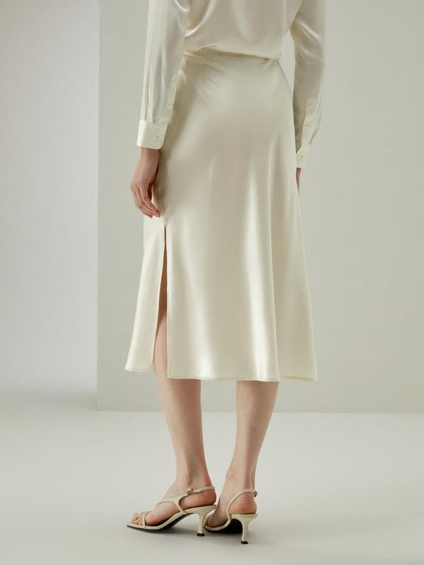 LILYSILK Silk Skirt Pleated - for Women - Black 100% Silk - Luxurious Bias Cut Skirt 16 Product Image