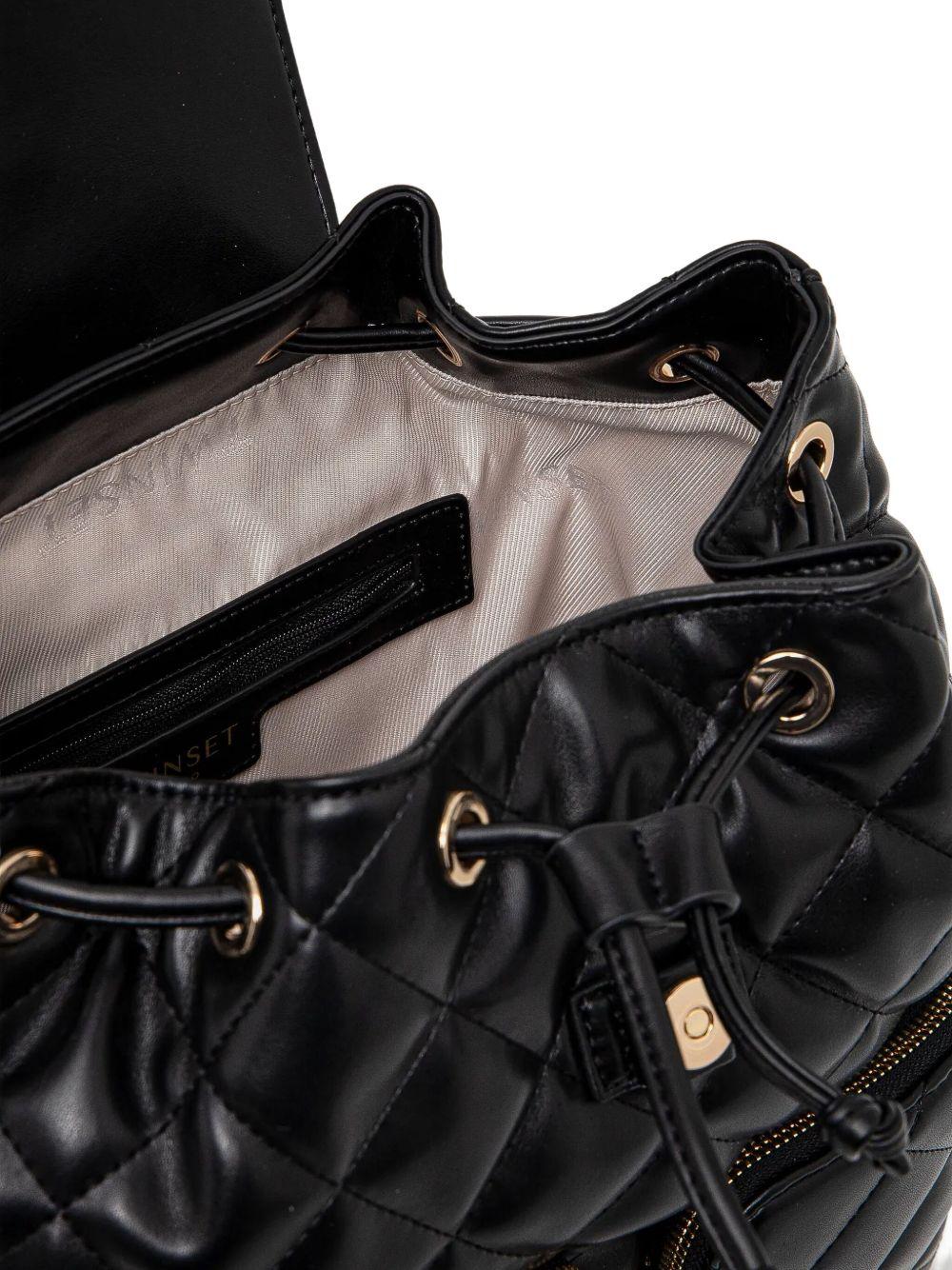 logo-plaque quilted backpack Product Image