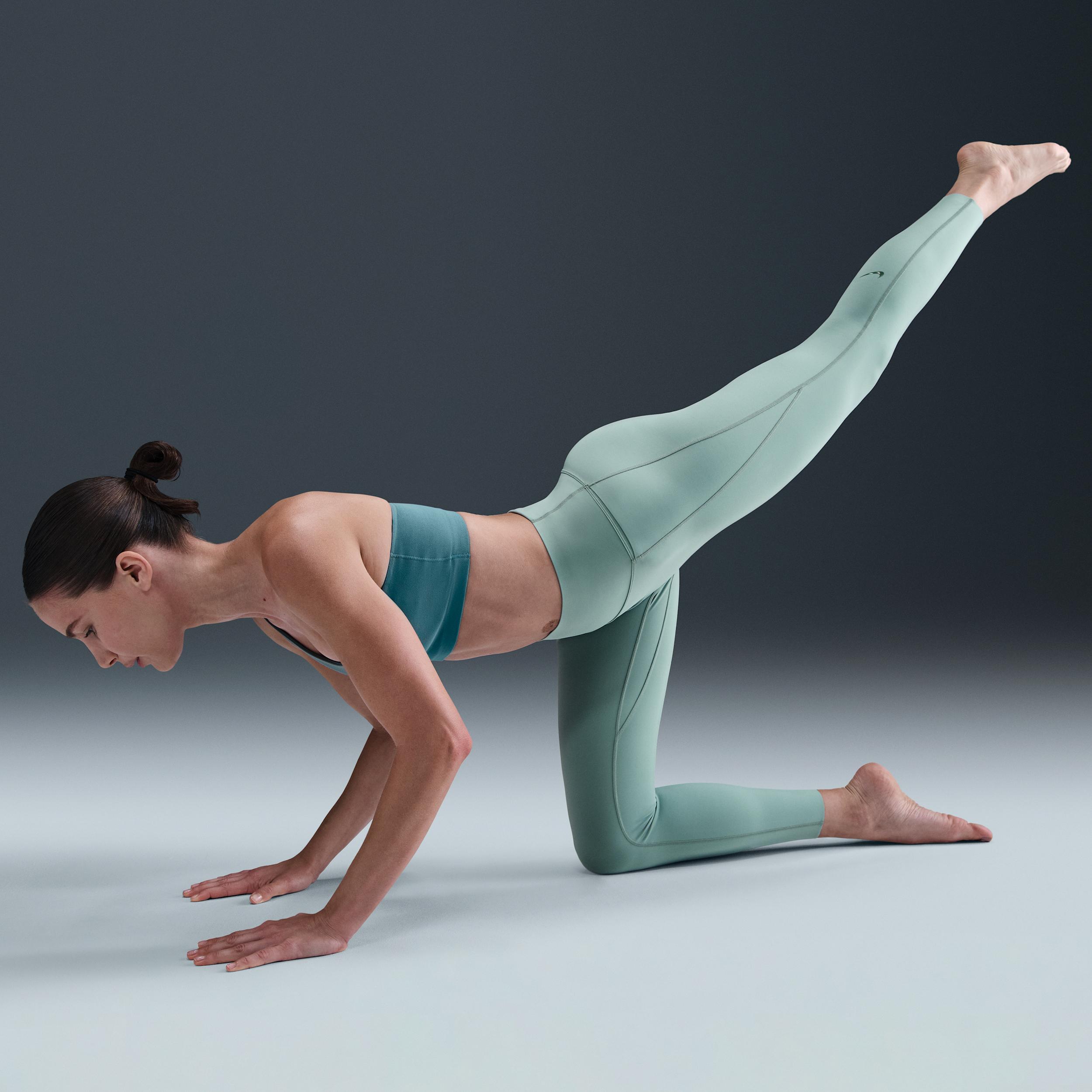 Nike Womens Universa High-Waisted 7/8 Leggings with No Front Seam | HQ6813-017 Product Image