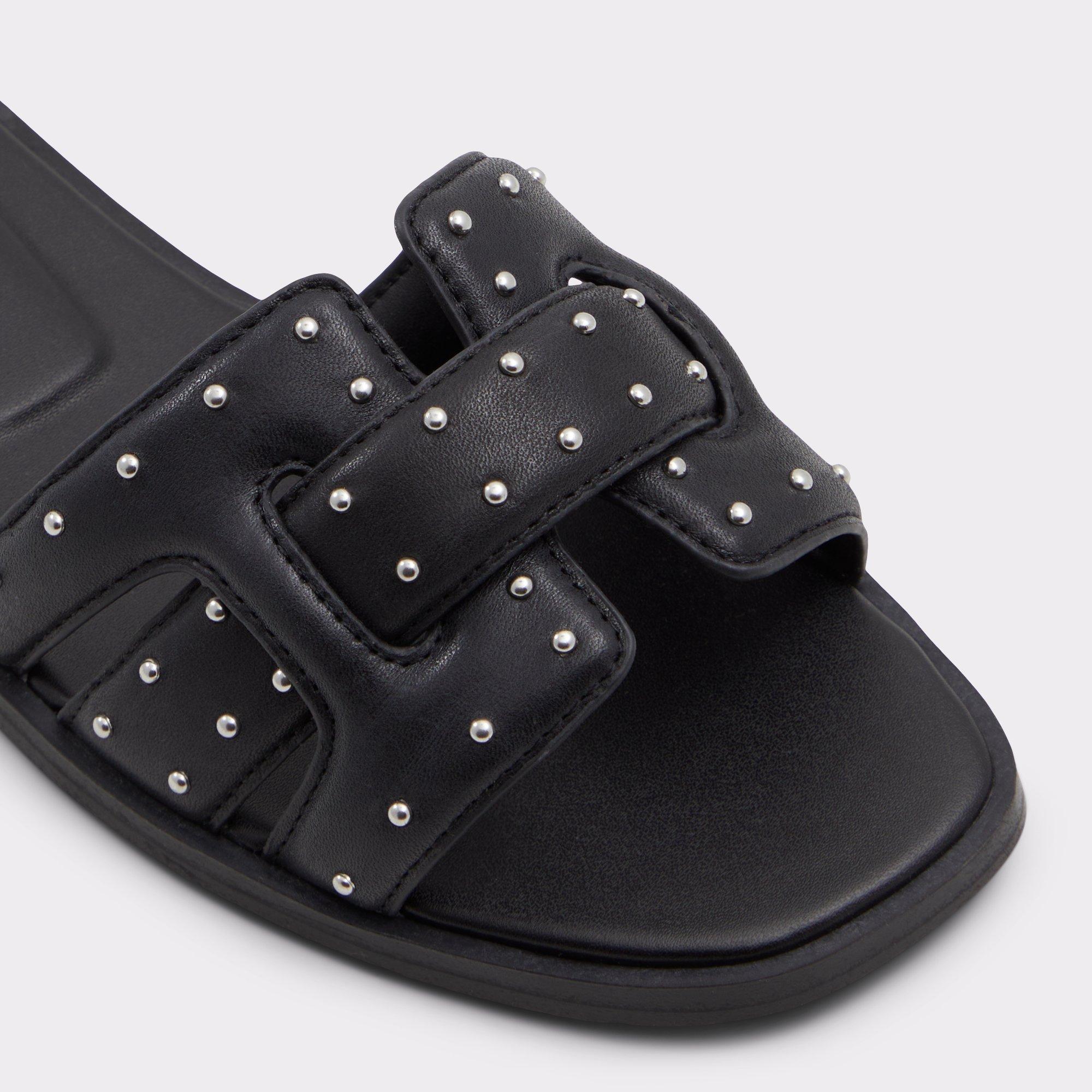 Theao Black Women's Flat Sandals | ALDO US Product Image