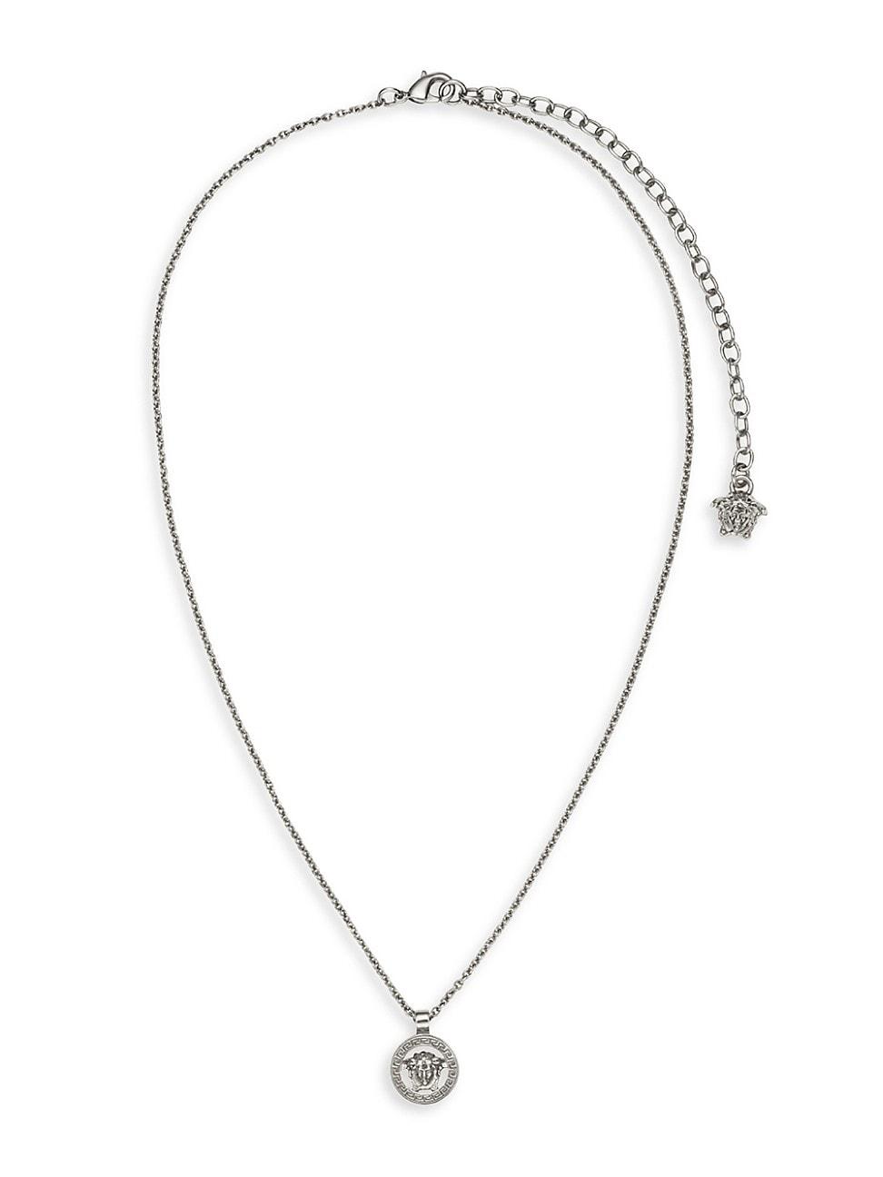 Womens Goldtone Or Silvertone Medusa Pendant Necklace Product Image