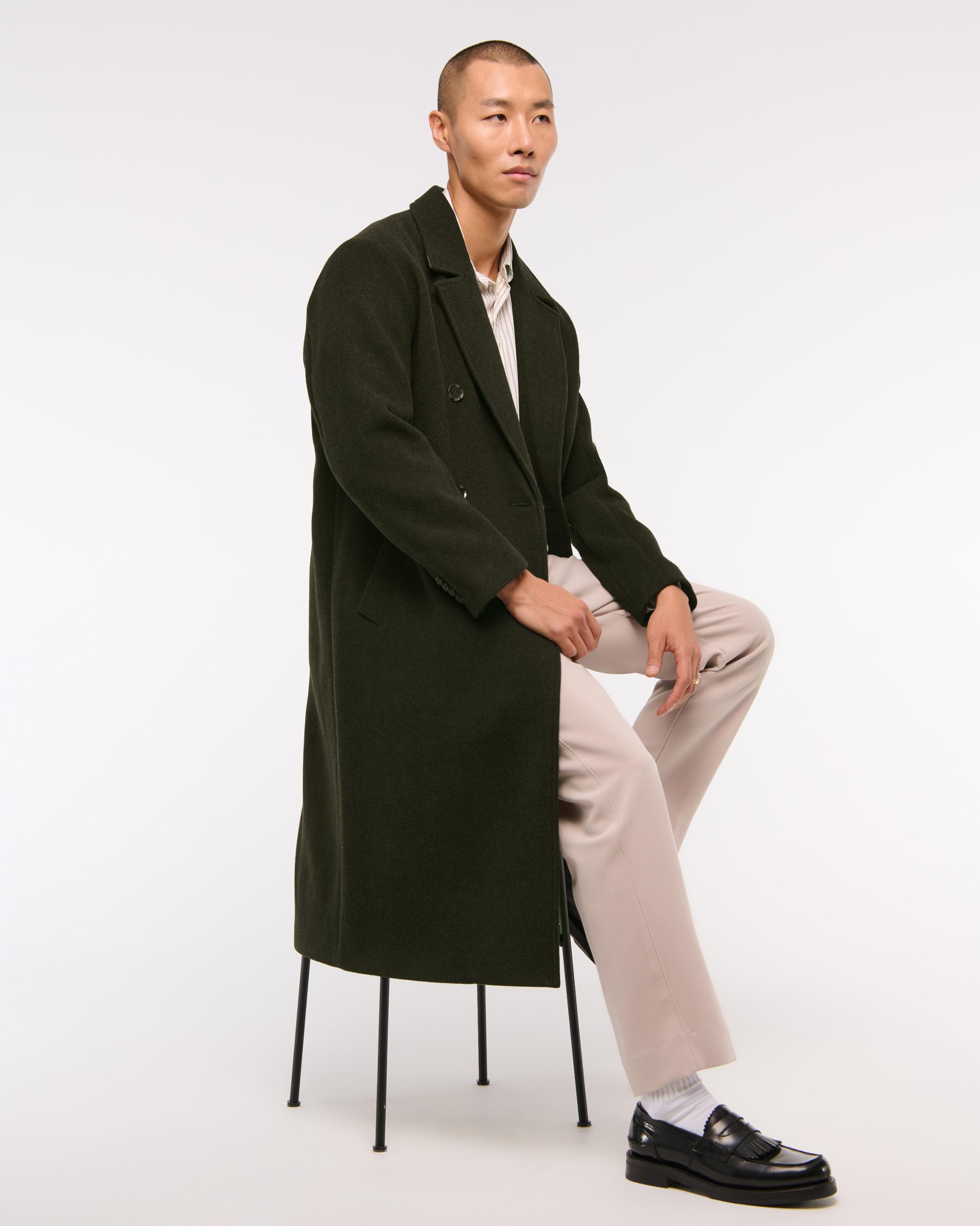 Double-Breasted Long Coat Product Image