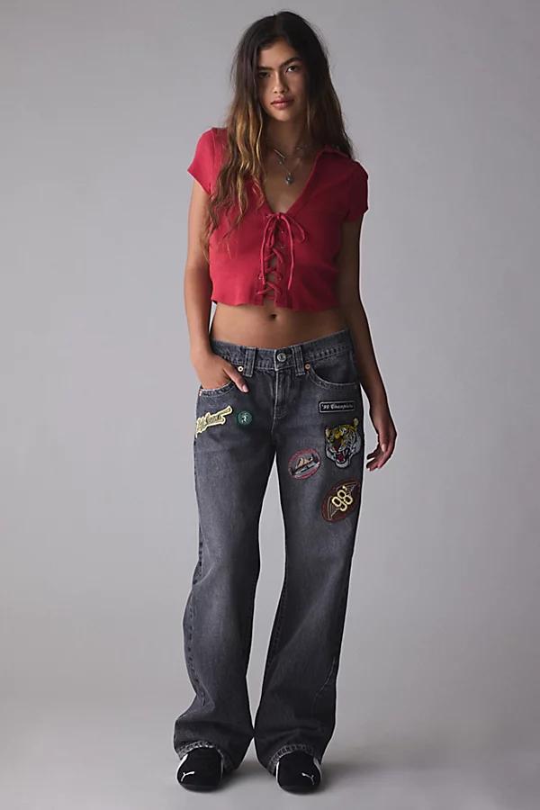 BDG Kayla Patched Low-Rise Jean Womens at Urban Outfitters Product Image