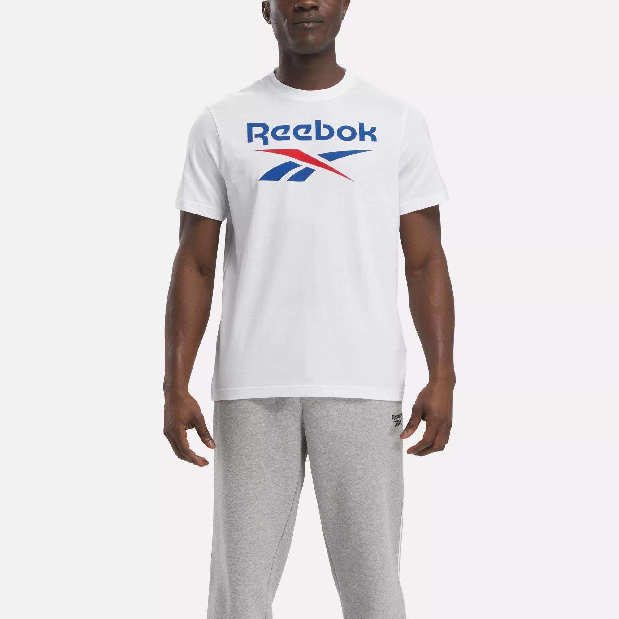 Men's Reebok Identity Big Stacked Logo T-Shirt Male Product Image
