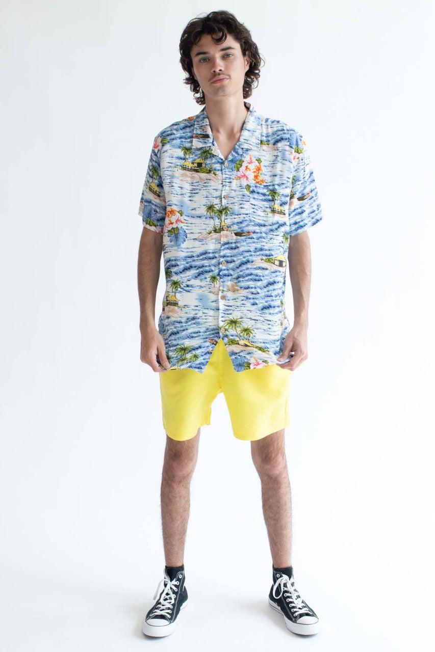 Blue Beach Hut Hawaiian Shirt Product Image