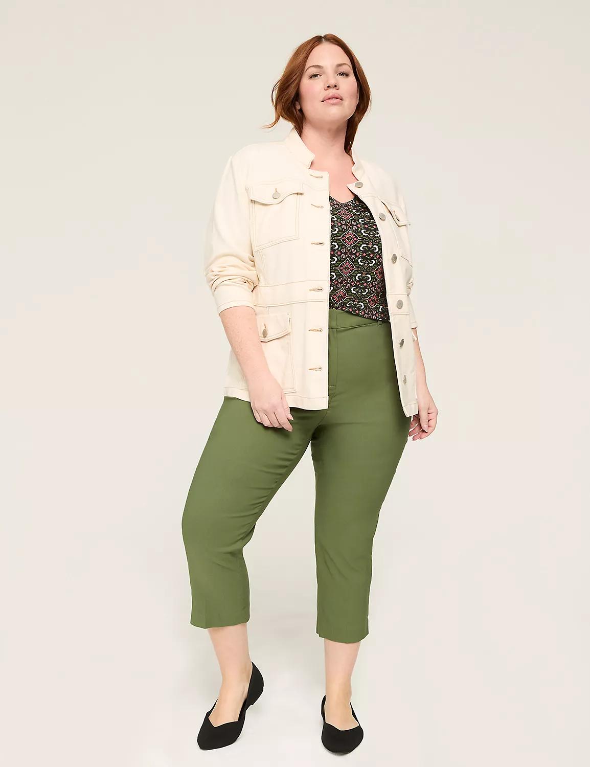 Perfect Sleeve V-Neck Curved-Hem Tee Product Image