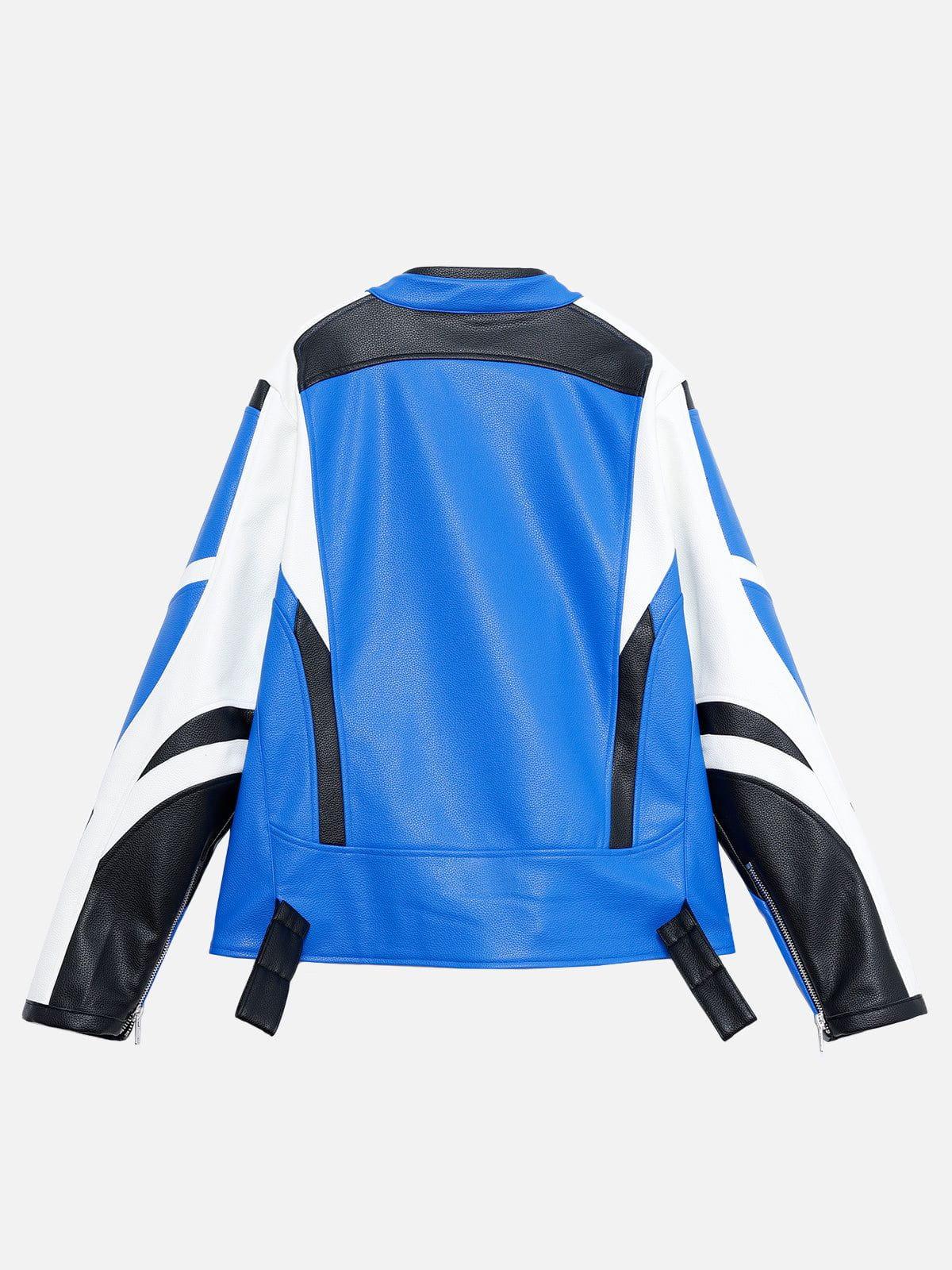 Aelfric Eden Faux Leather Racing Jacket Product Image