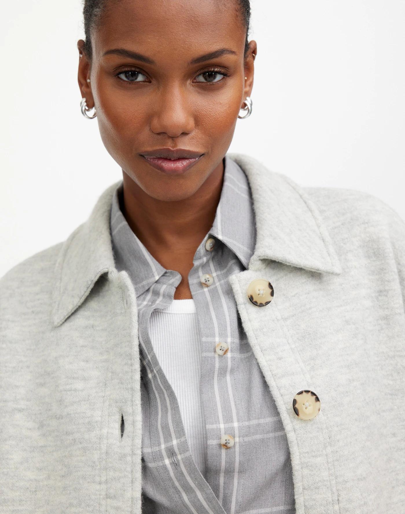 Boiled Wool Sweater Shirt Jacket Product Image