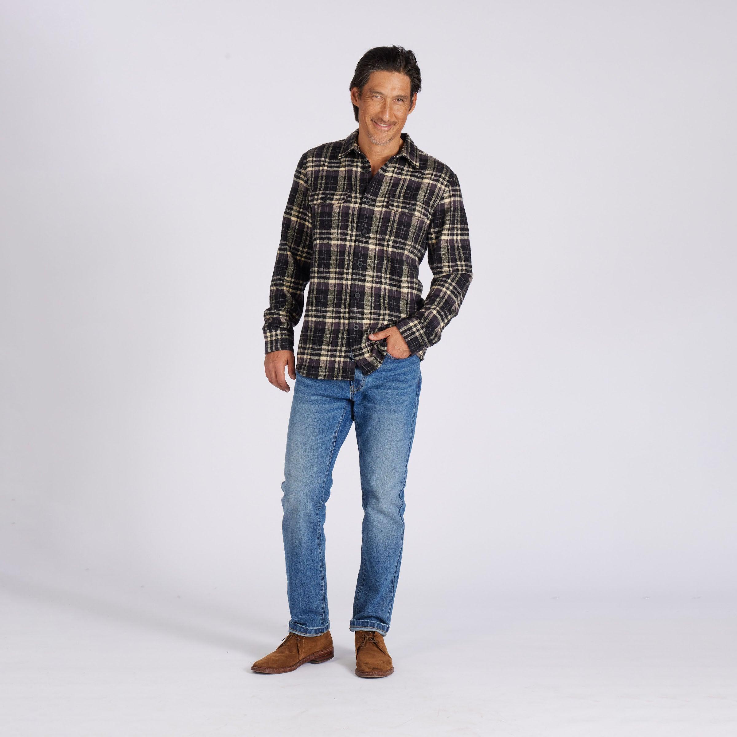 Herringbone Heritage Flannel - Black Cream Product Image