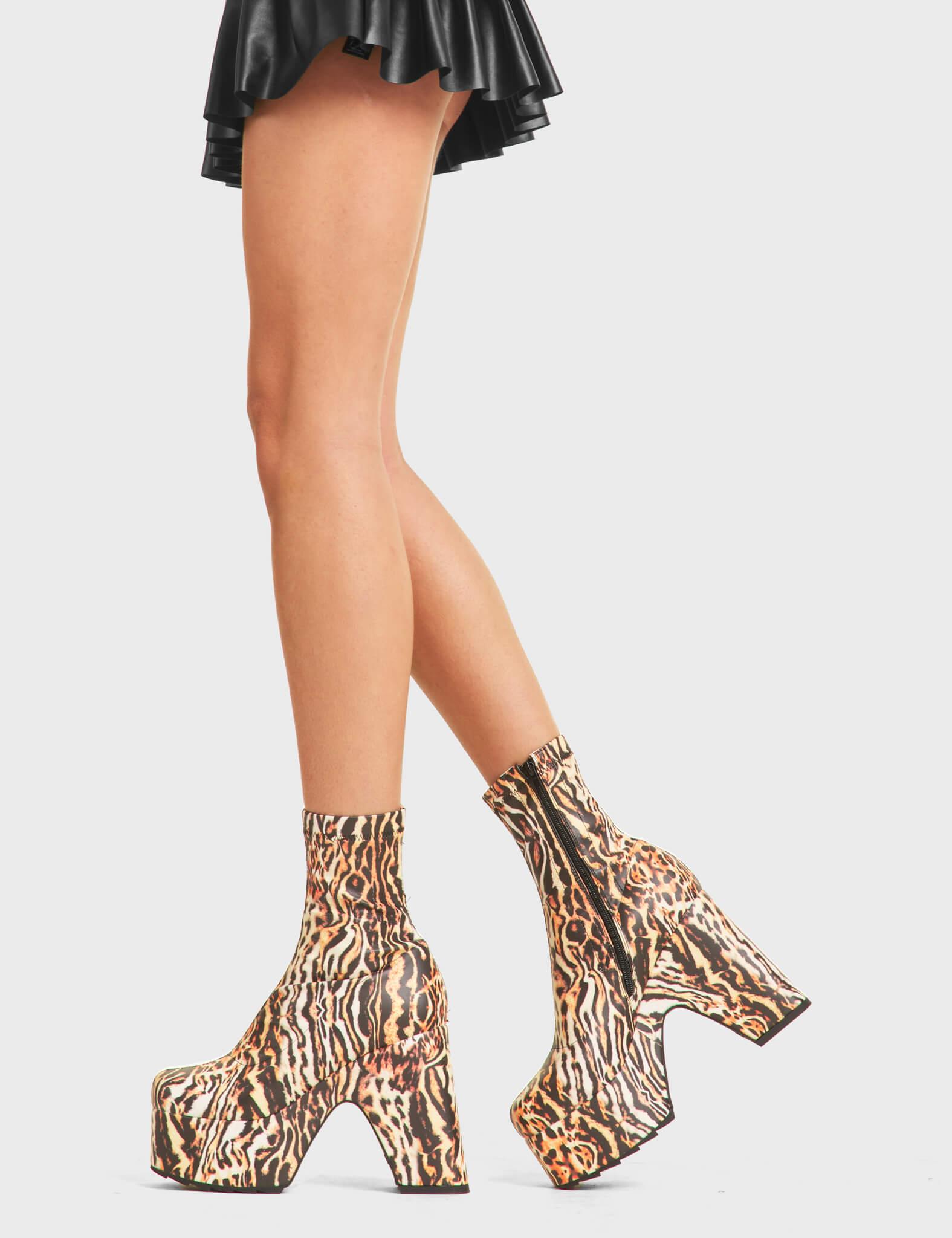 Keepin' It Classy Platform Ankle Boots Product Image