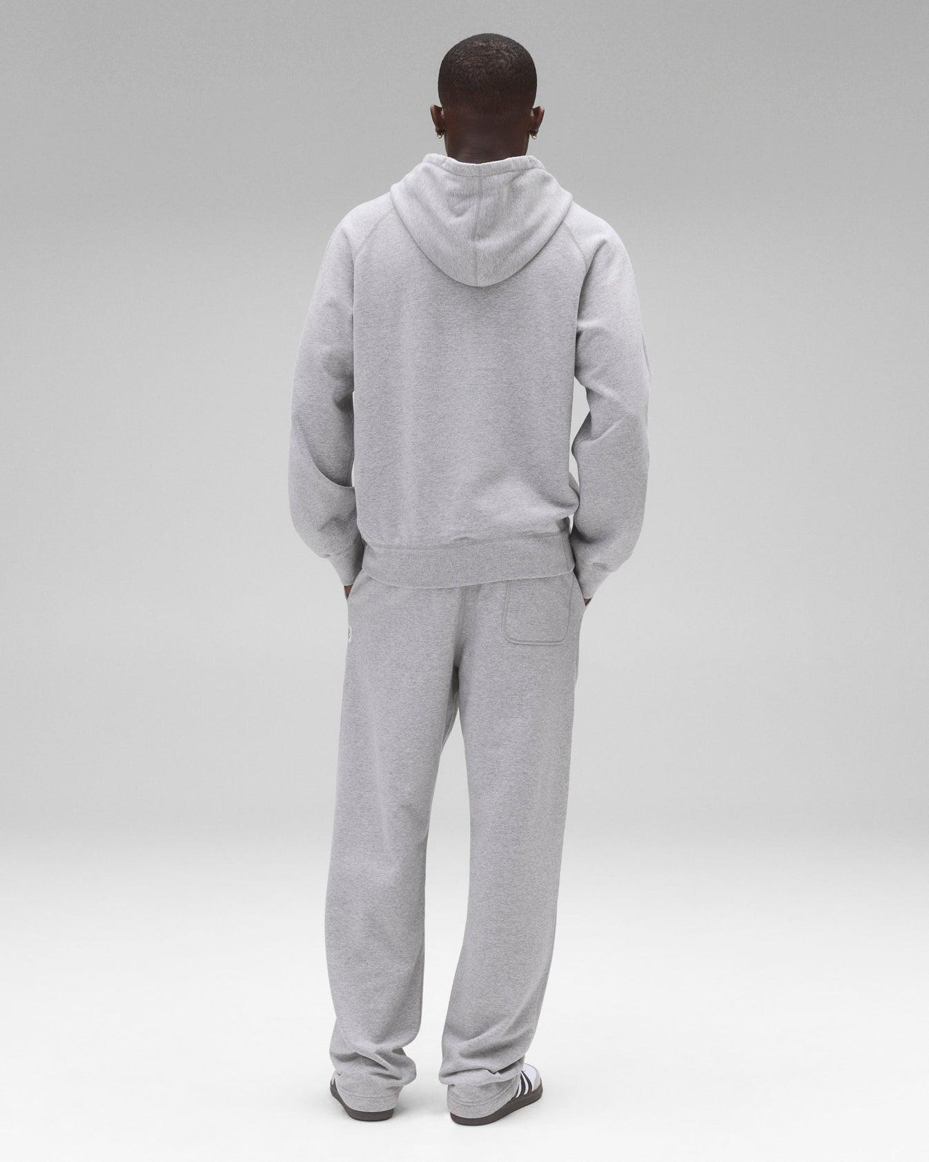 Reigning Champ Migweight Terry Arch Logo Hoodie in Heather Grey Product Image