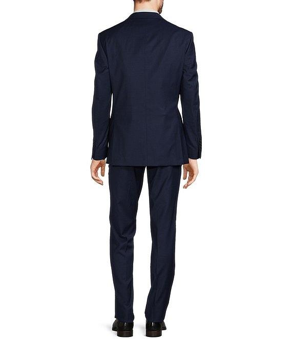 Hickey Freeman Classic Fit Flat Front Tonal Plaid Pattern 2-Piece Suit Product Image