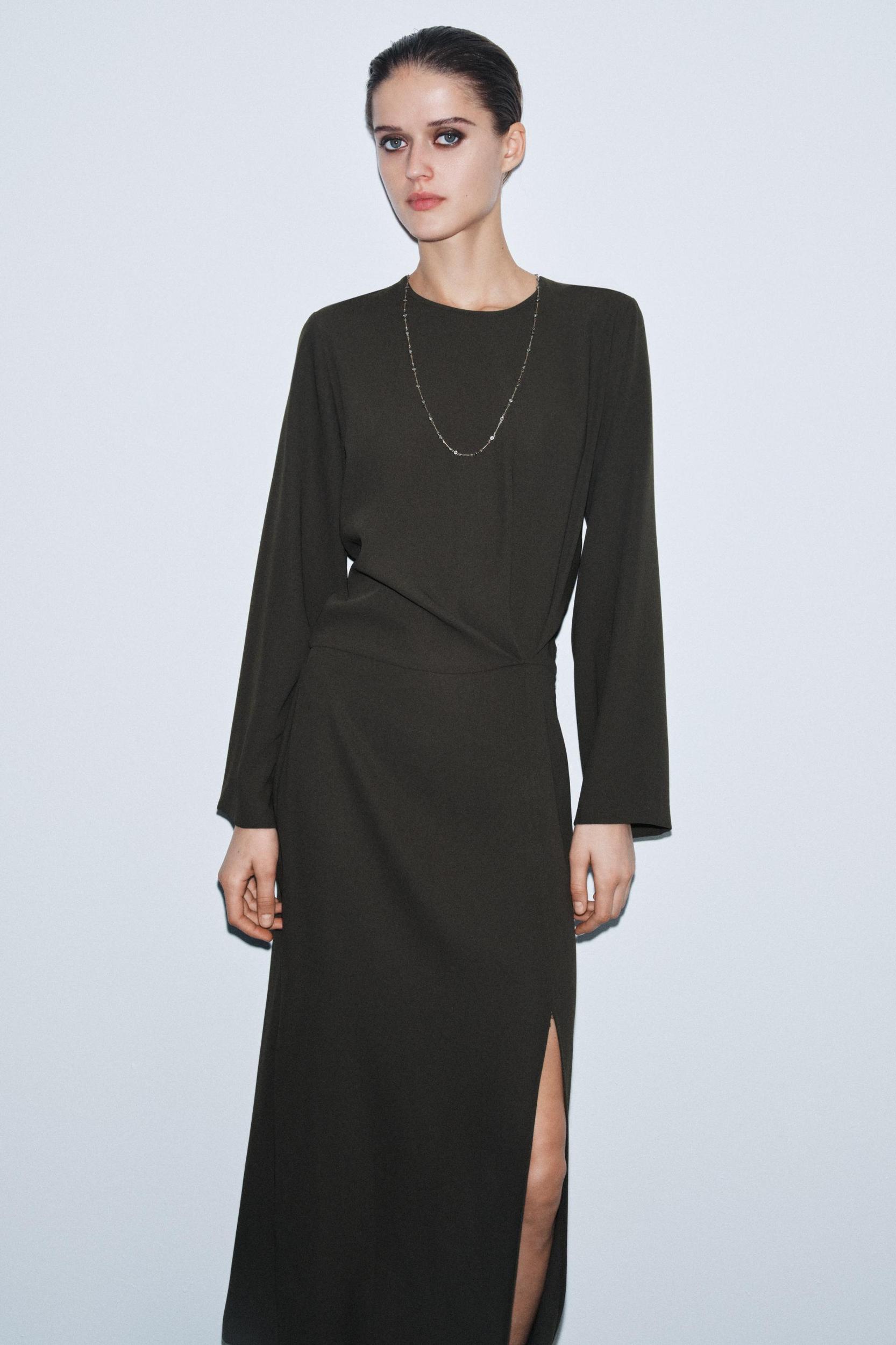 ZW COLLECTION PLEATED MIDI DRESS Product Image