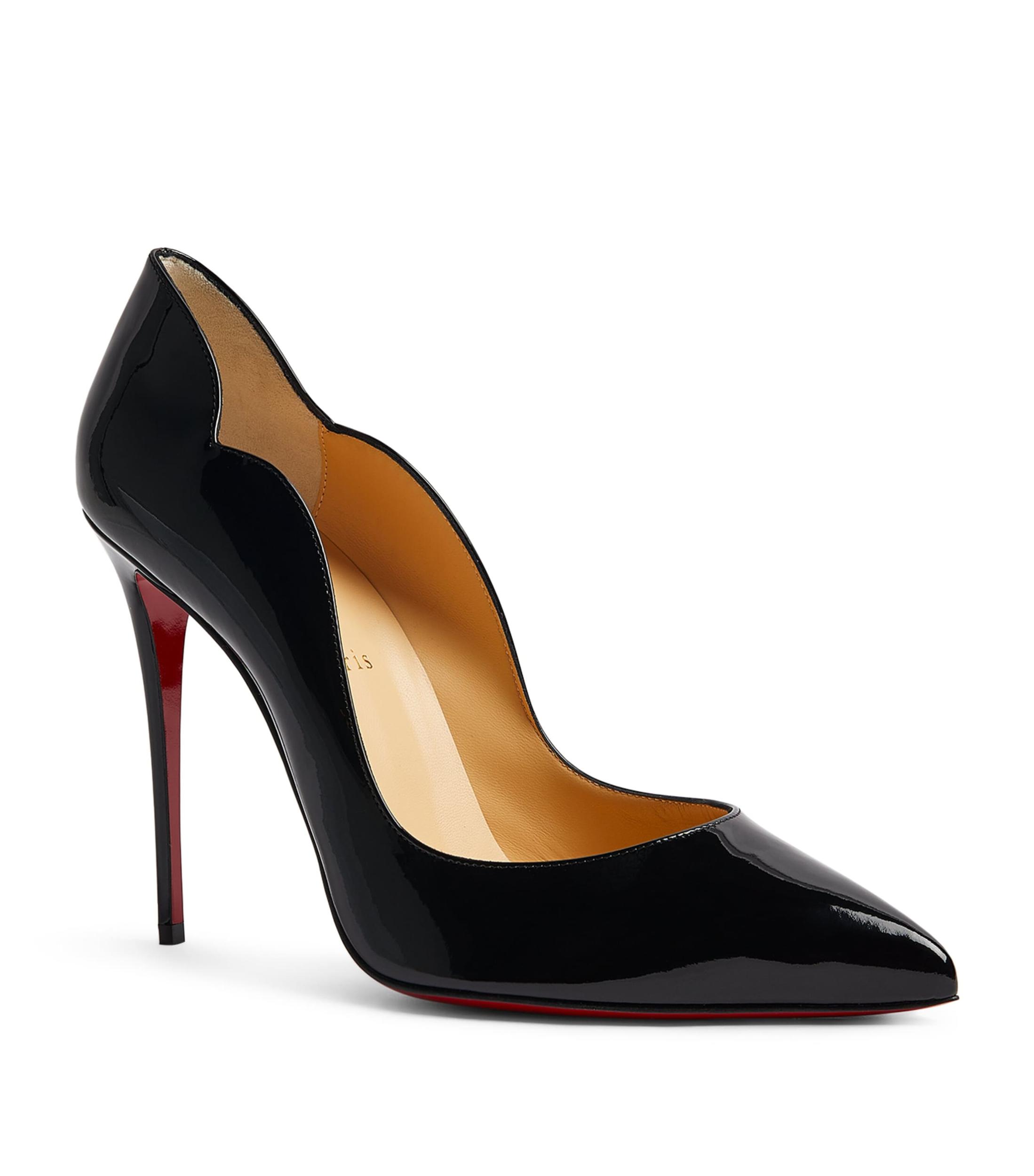 CHRISTIAN LOUBOUTIN Hot Chick Black Patent Leather Pumps Product Image