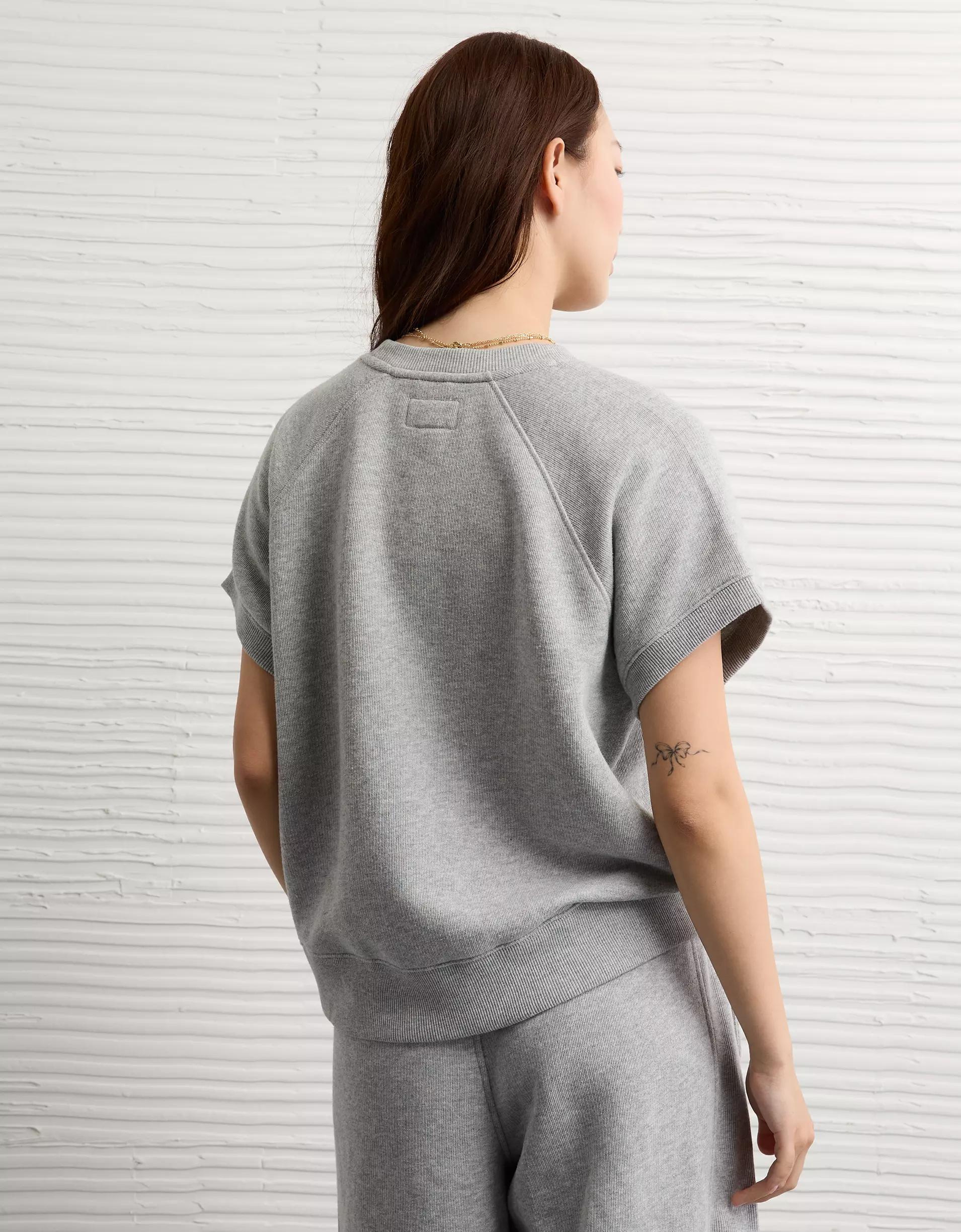 AE Short-Sleeve Graphic Sweatshirt Product Image