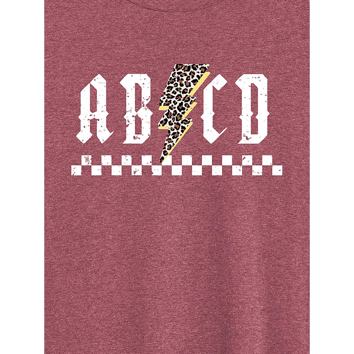 Plus Size Wild Letters Round Neck T-Shirt Plum Women Non Positive slogan Round Neck Everyday-Casual T-shirts BloomChic 12/L Product Image