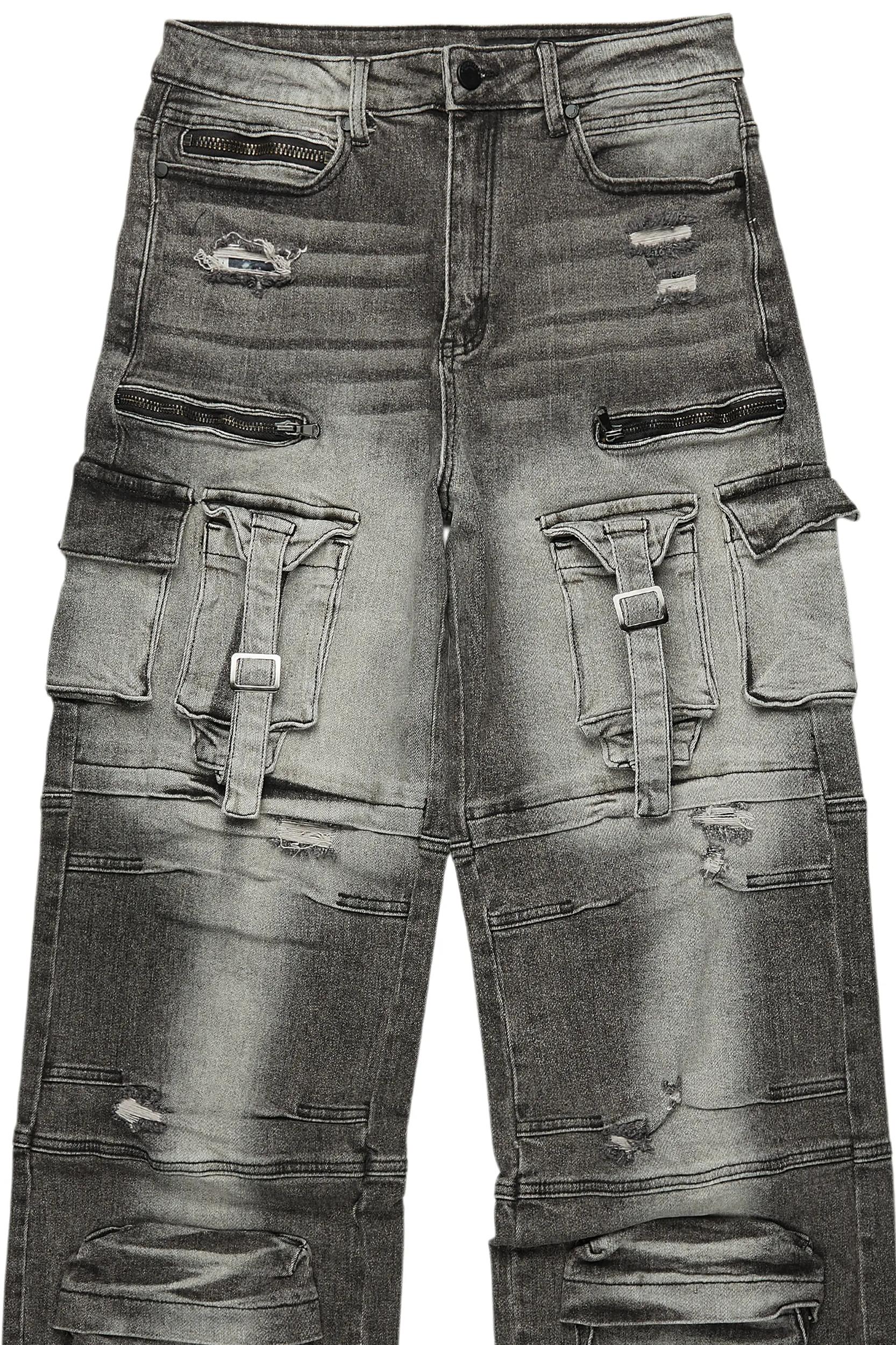 Berdi Black Wash Baggy Fit Jean Male Product Image