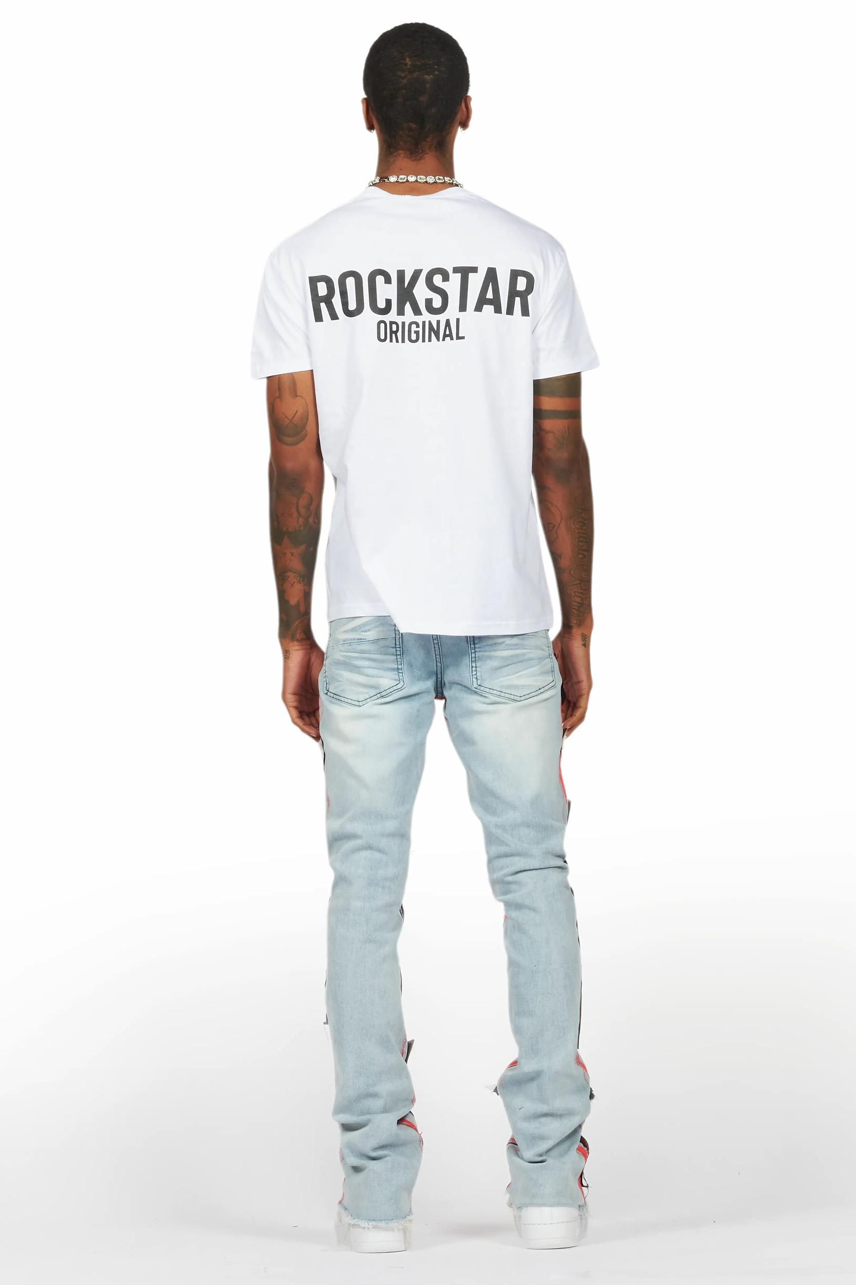 Sana White/Black Graphic T-Shirt Male Product Image