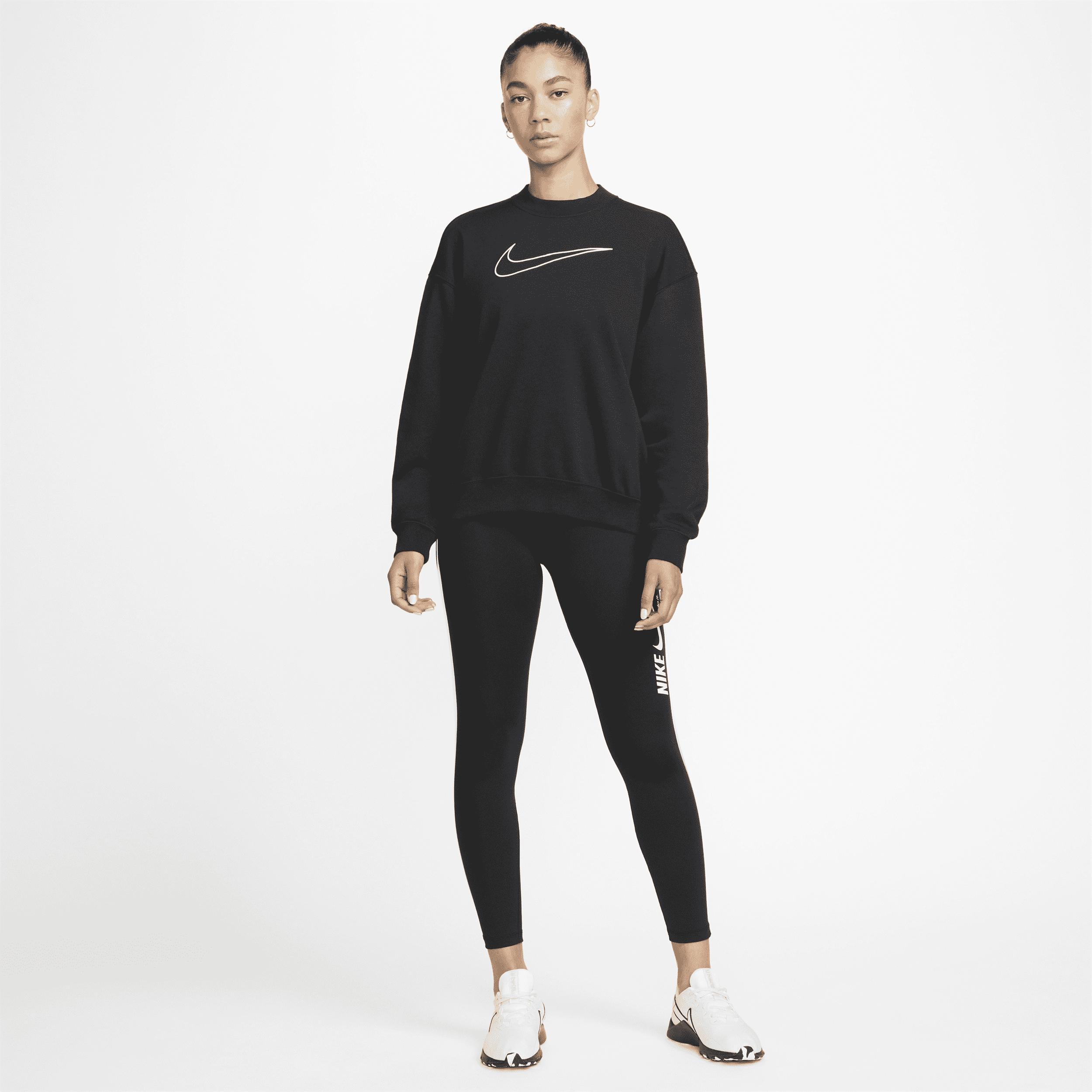 Nike Womens Dri-FIT Get Fit Graphic Crewneck Sweatshirt | DQ5542-010 Product Image