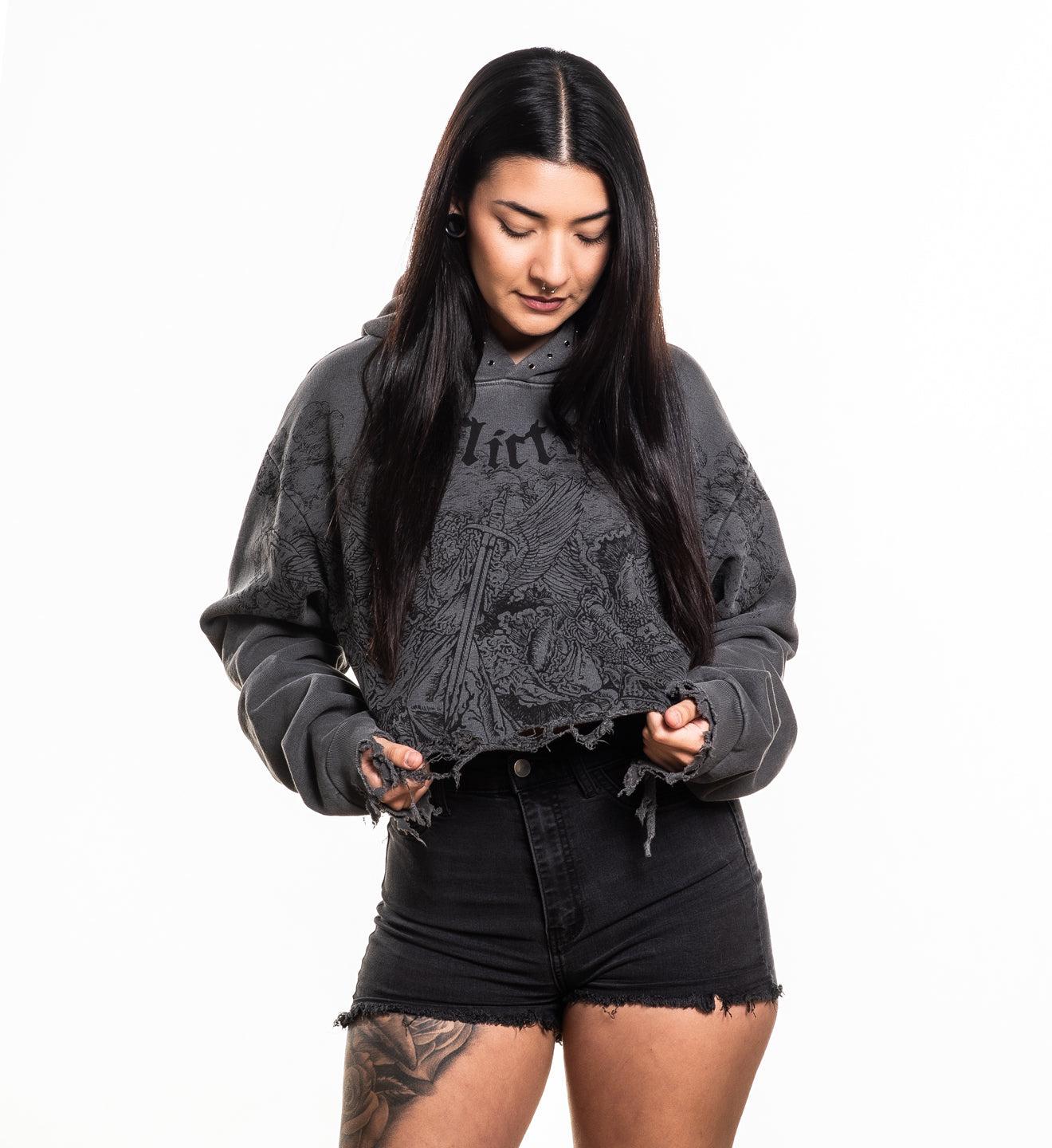 Angels Crop Hoodie Female Product Image