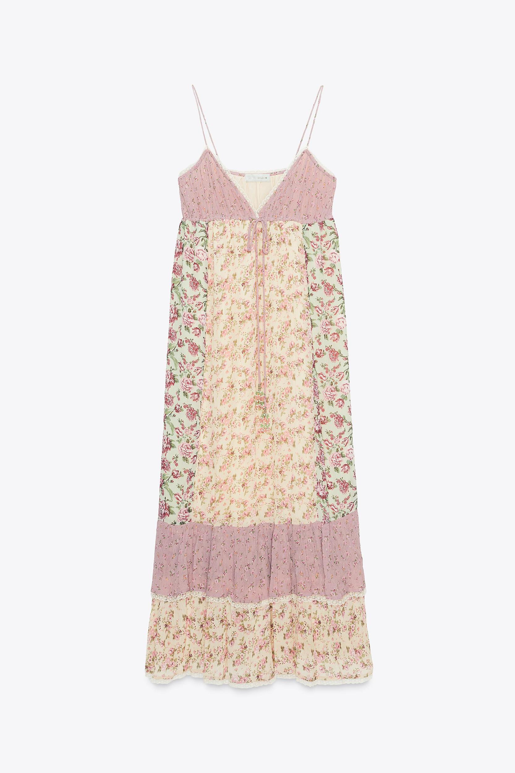PATCHWORK FLORAL DRESS Product Image