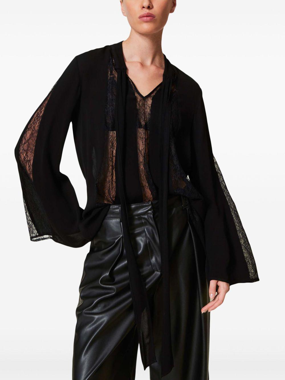 lace crepe tunic Product Image