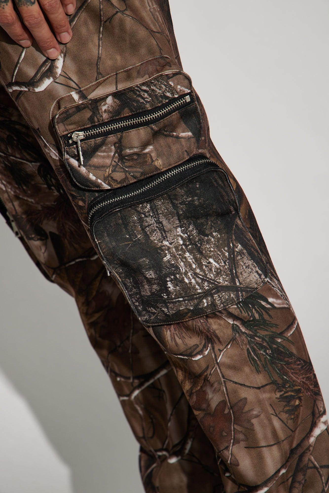 Tree Camo Cargo Flared Sweatpant - Camouflage Product Image