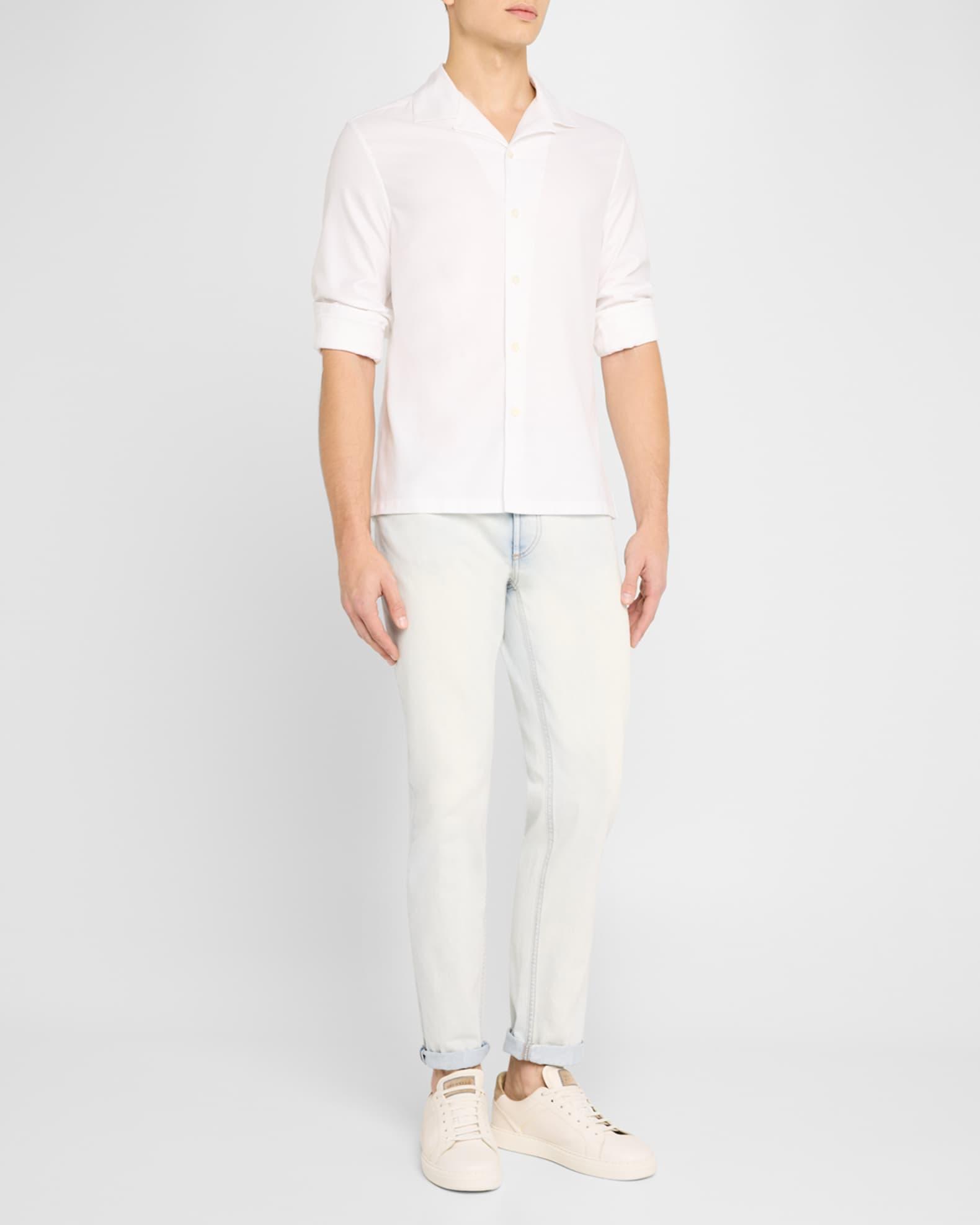 Men's Cotton Twill Camp-Collar Sport Shirt Product Image
