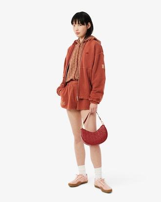 Maheki Embossed Leather Half Moon Purse Product Image