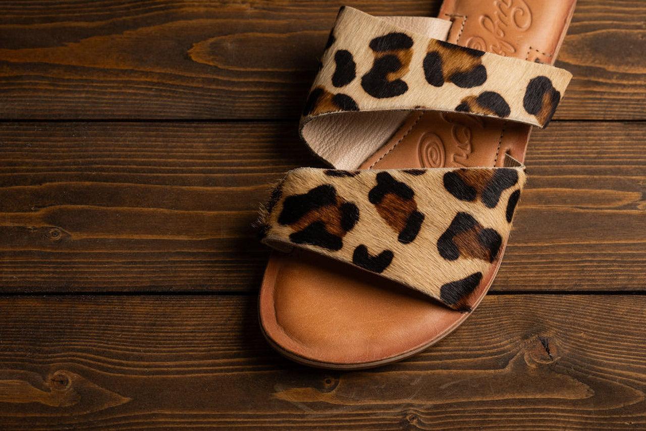Spirited Dual Strap Slide in Leopard Product Image