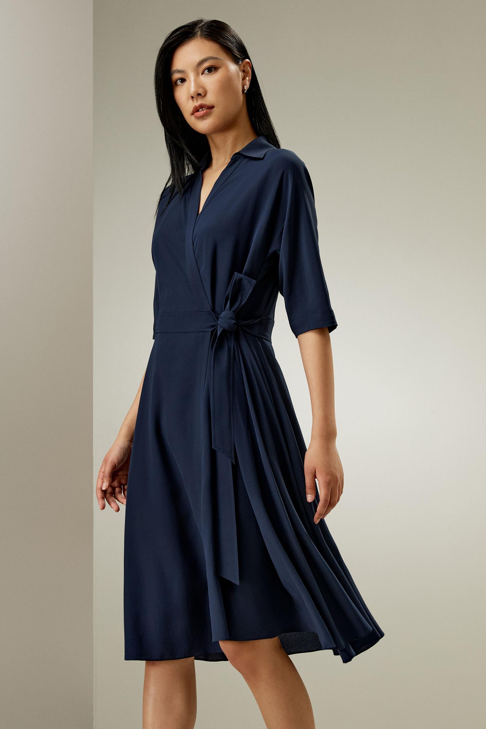 Front Tie Wrap Dress Product Image