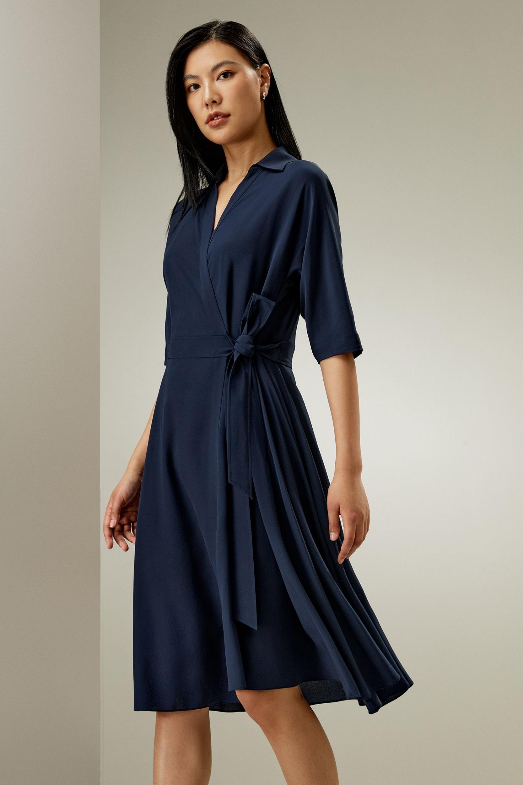 Front Tie Wrap Dress Product Image