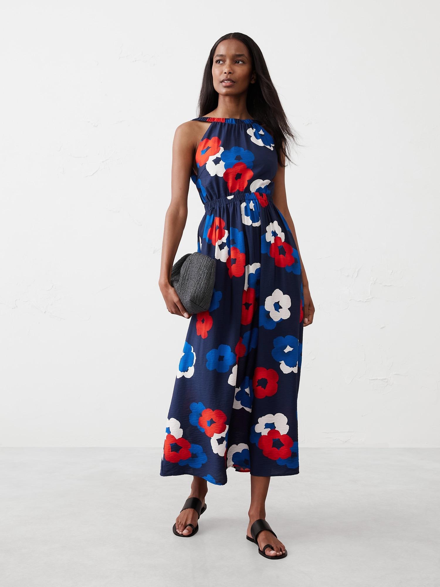 Halter-Neck Midi Dress Product Image