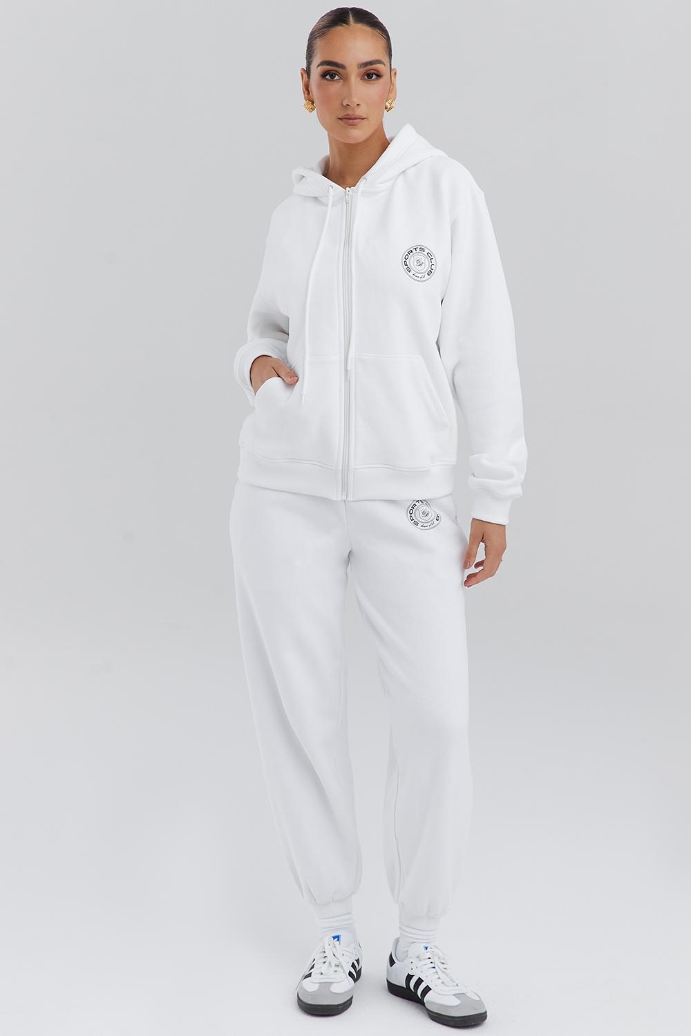 Coast  white fleece back jogging trousers Product Image